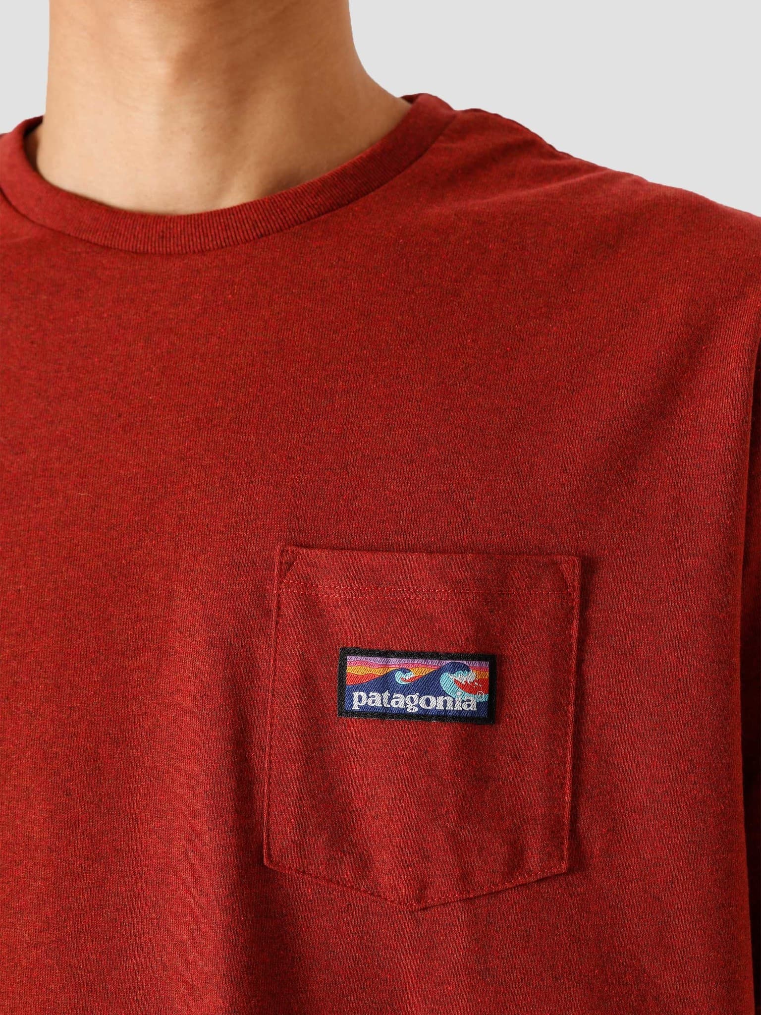 M's Boardshort Label Pocket Responsibili T-Shirt Barn Red 38510