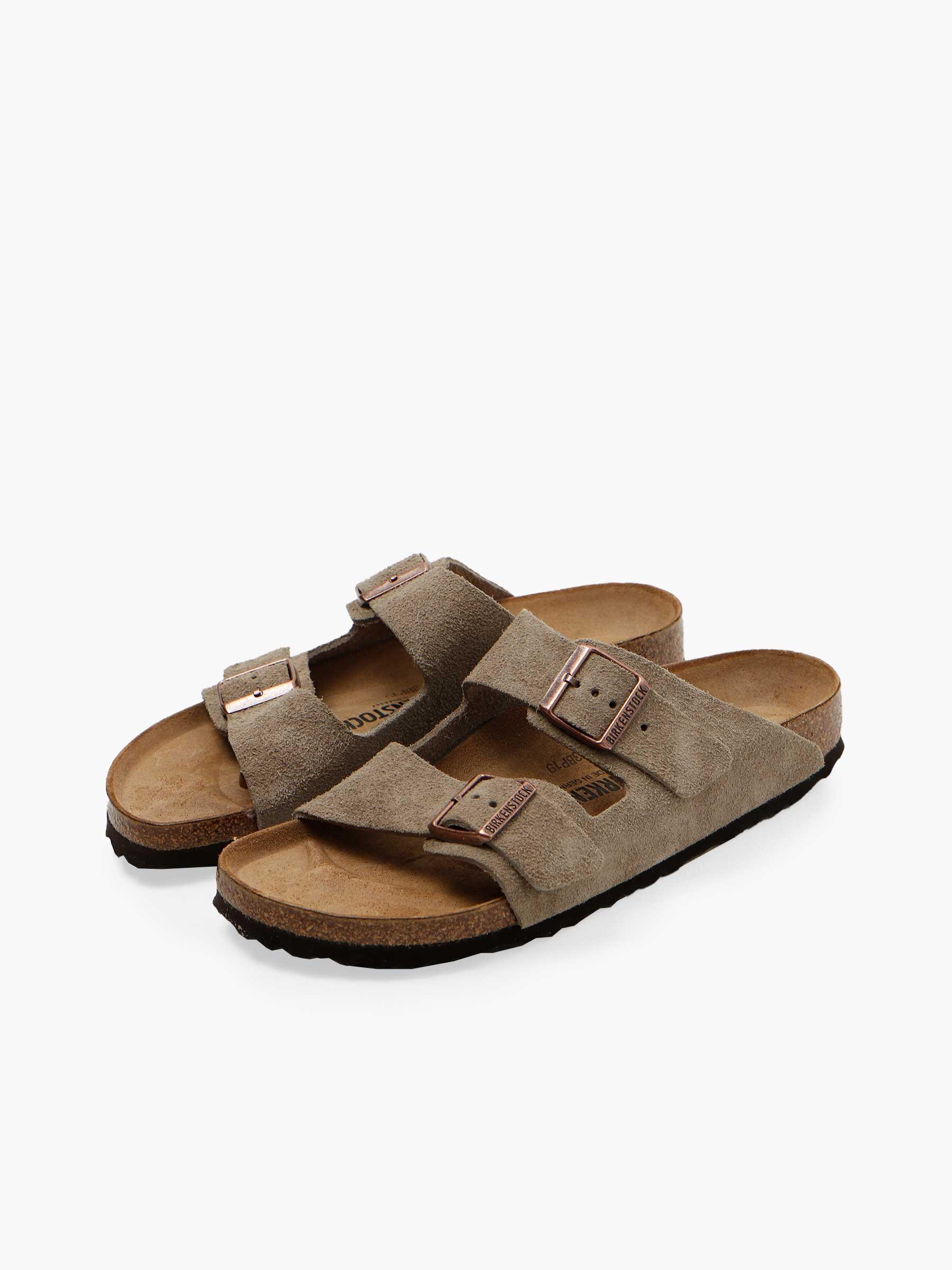 Arizona Suede Leather Slippers Taupe 0051461