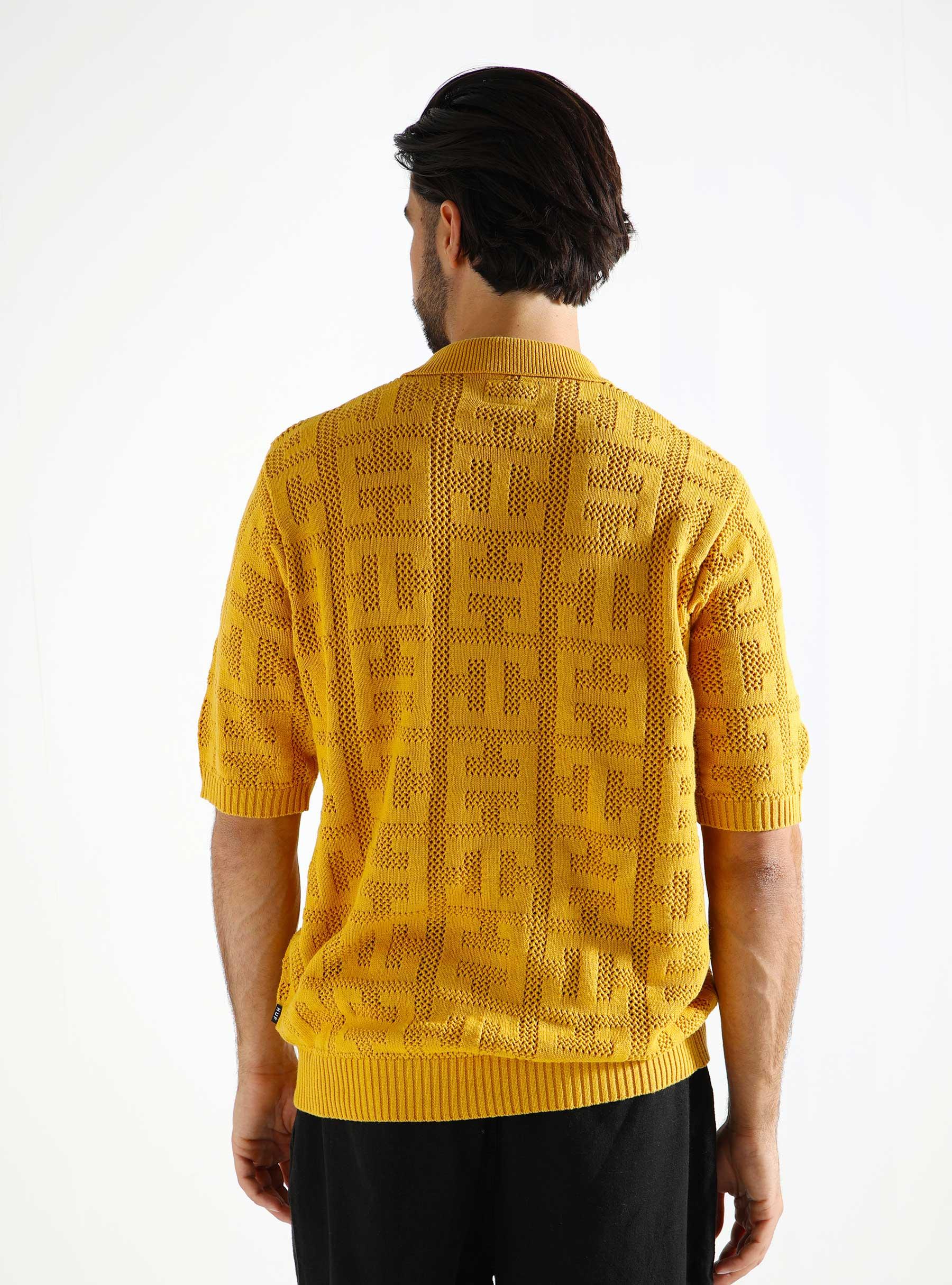 Monogram Jacquard Zip Sweater Dijon KN00485-DIJON