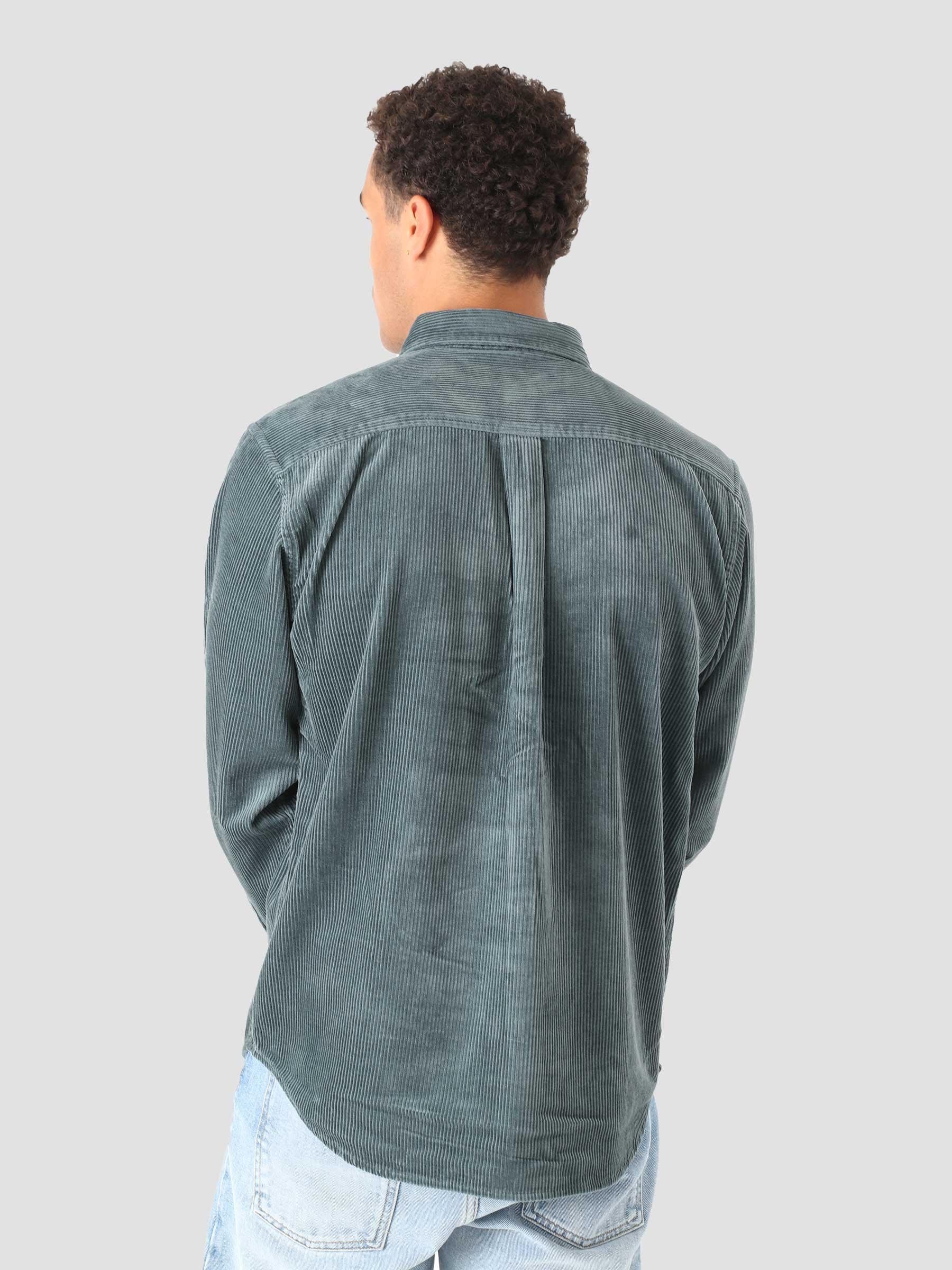 Longsleeve Madison Cord Shirt Eucalyptus Black I029958
