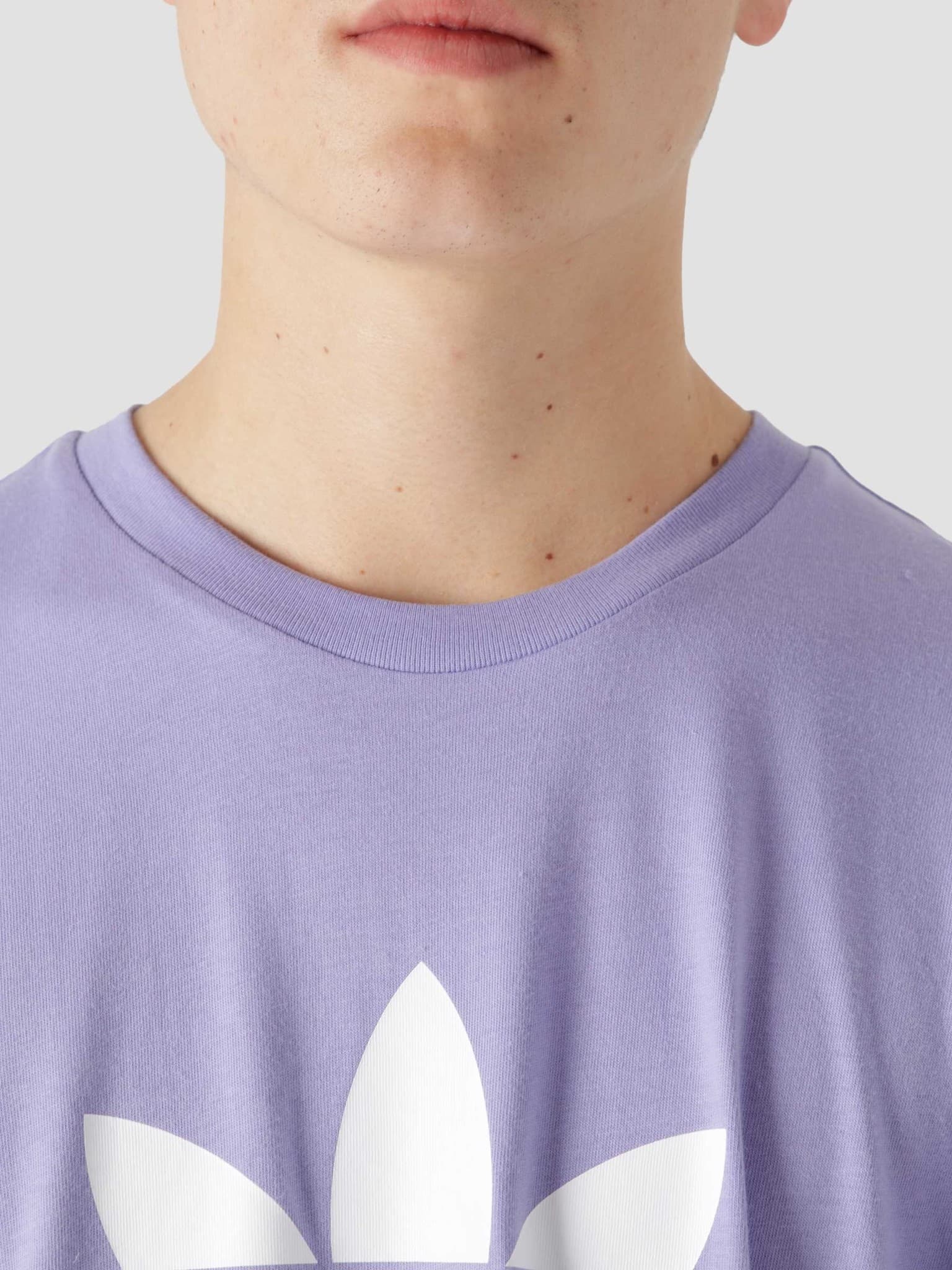 Trefoil T-Shirt Light Purple White GN3481