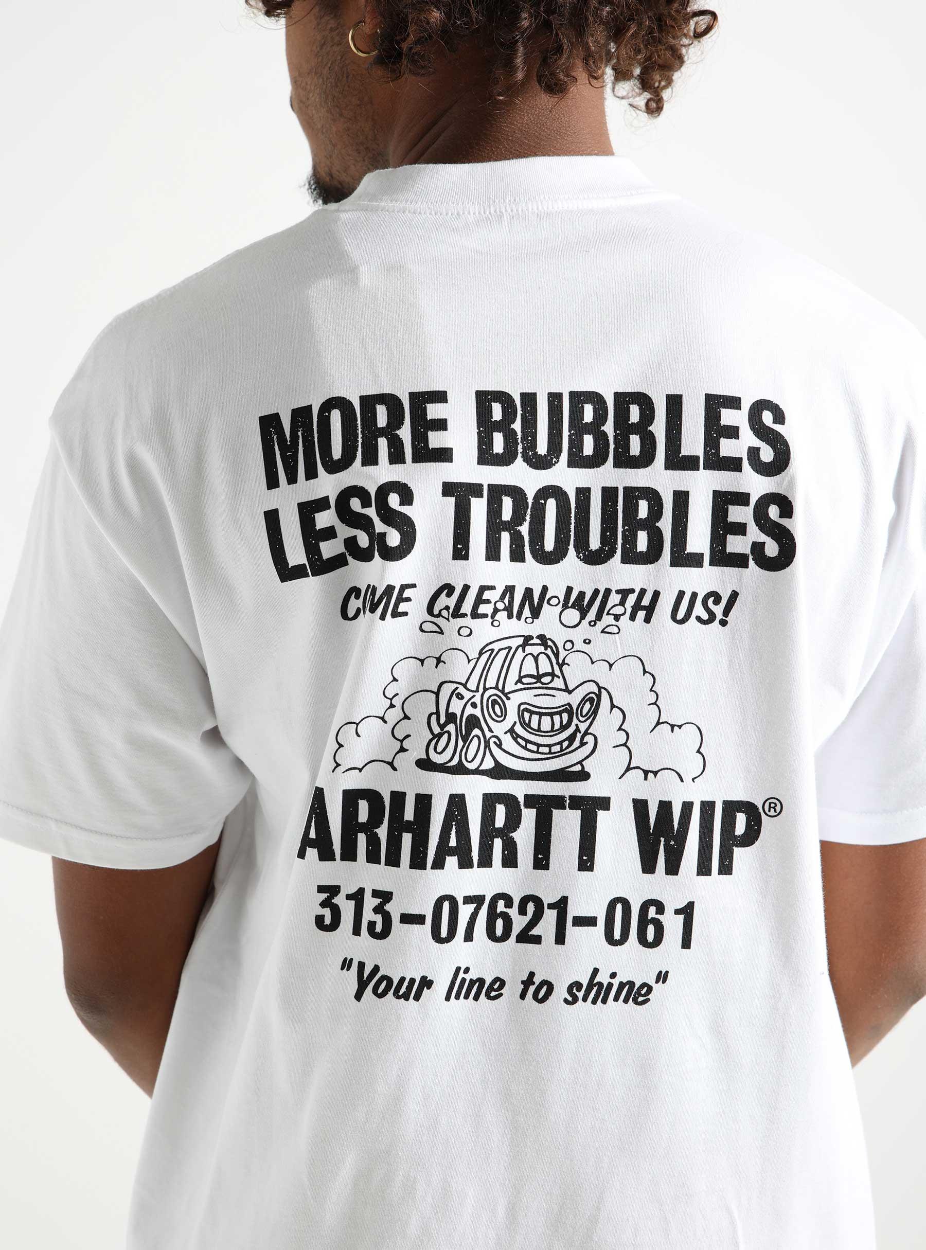 Less Troubles T-Shirt White Black I033187-00AXX