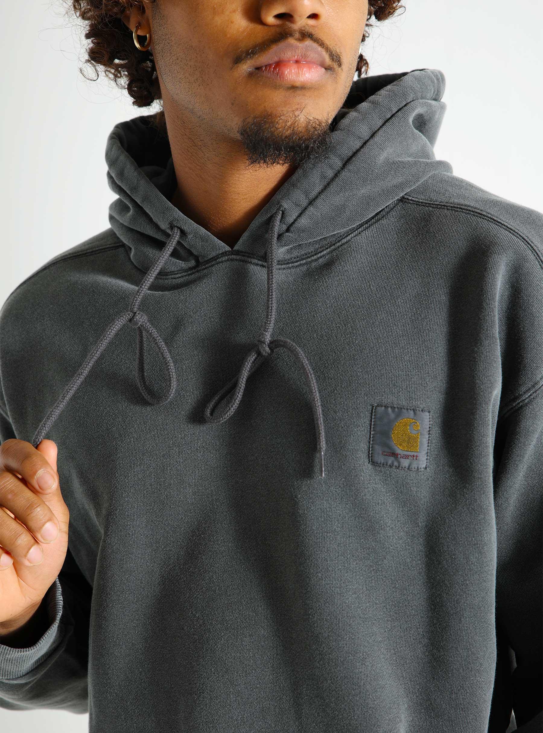 Hooded Nelson Sweater Charcoal Garment Dyed I029963-98GD
