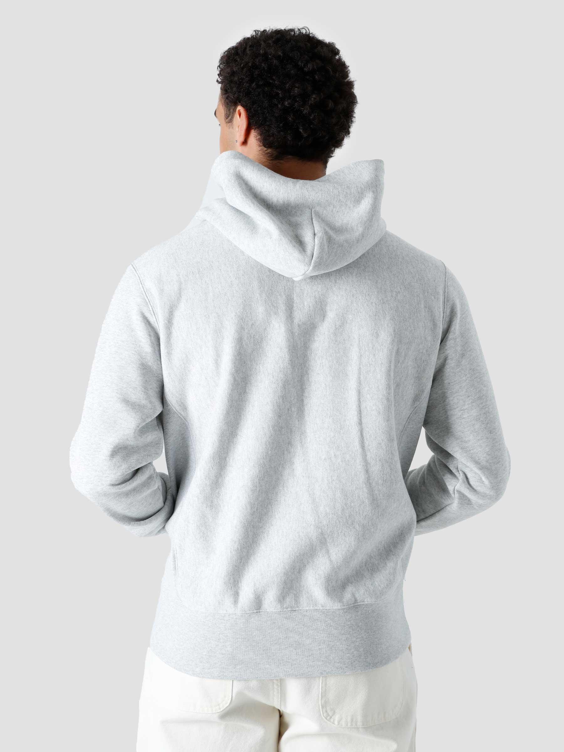 Reverse Weave Soft Microsanded on Backside   Hooded Sweatshirt Grey 218030-EM026
