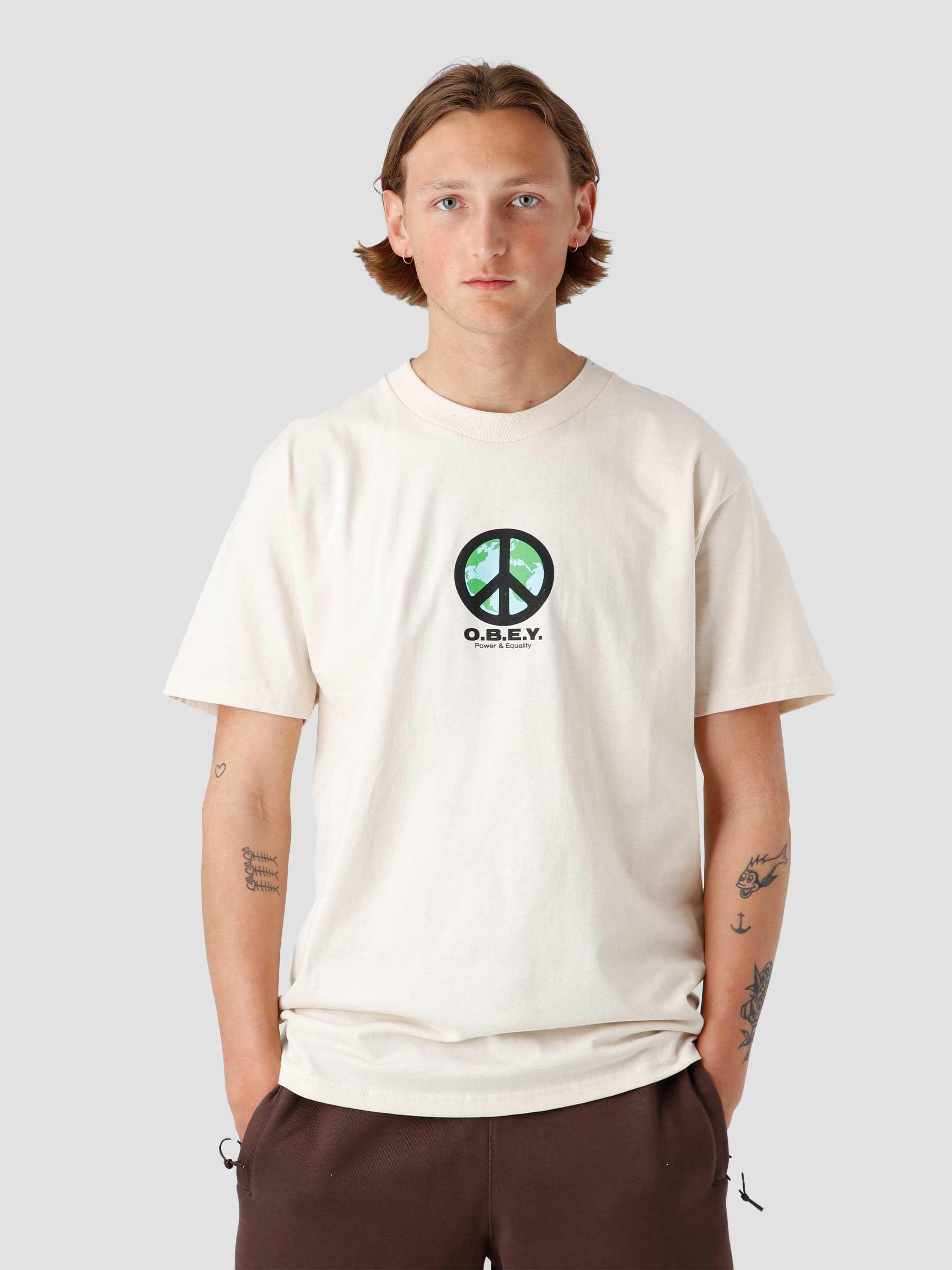 Obey Peace Punk T-shirt Cream 165263020