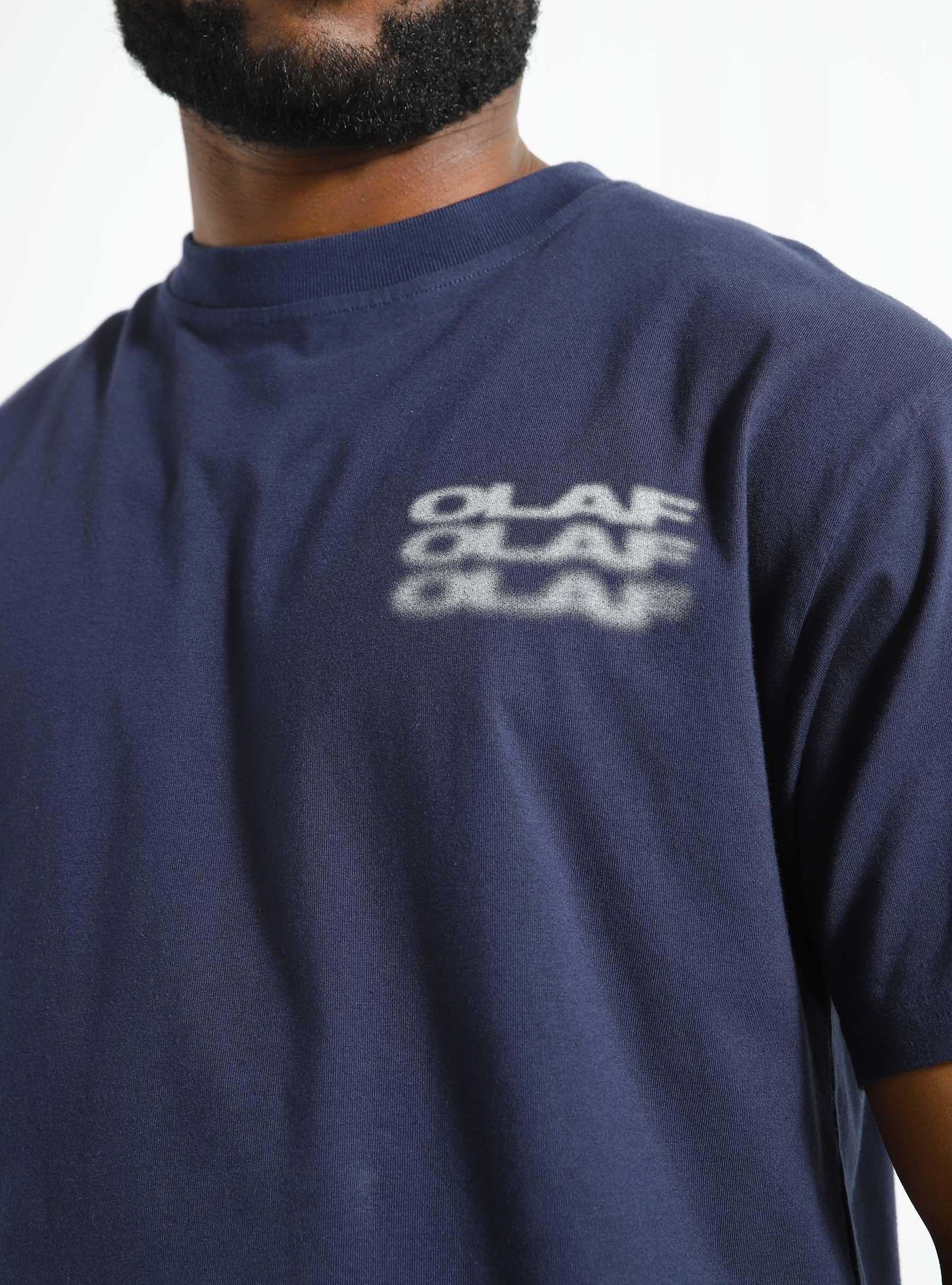 Blur Logo T-shirt Navy M150105
