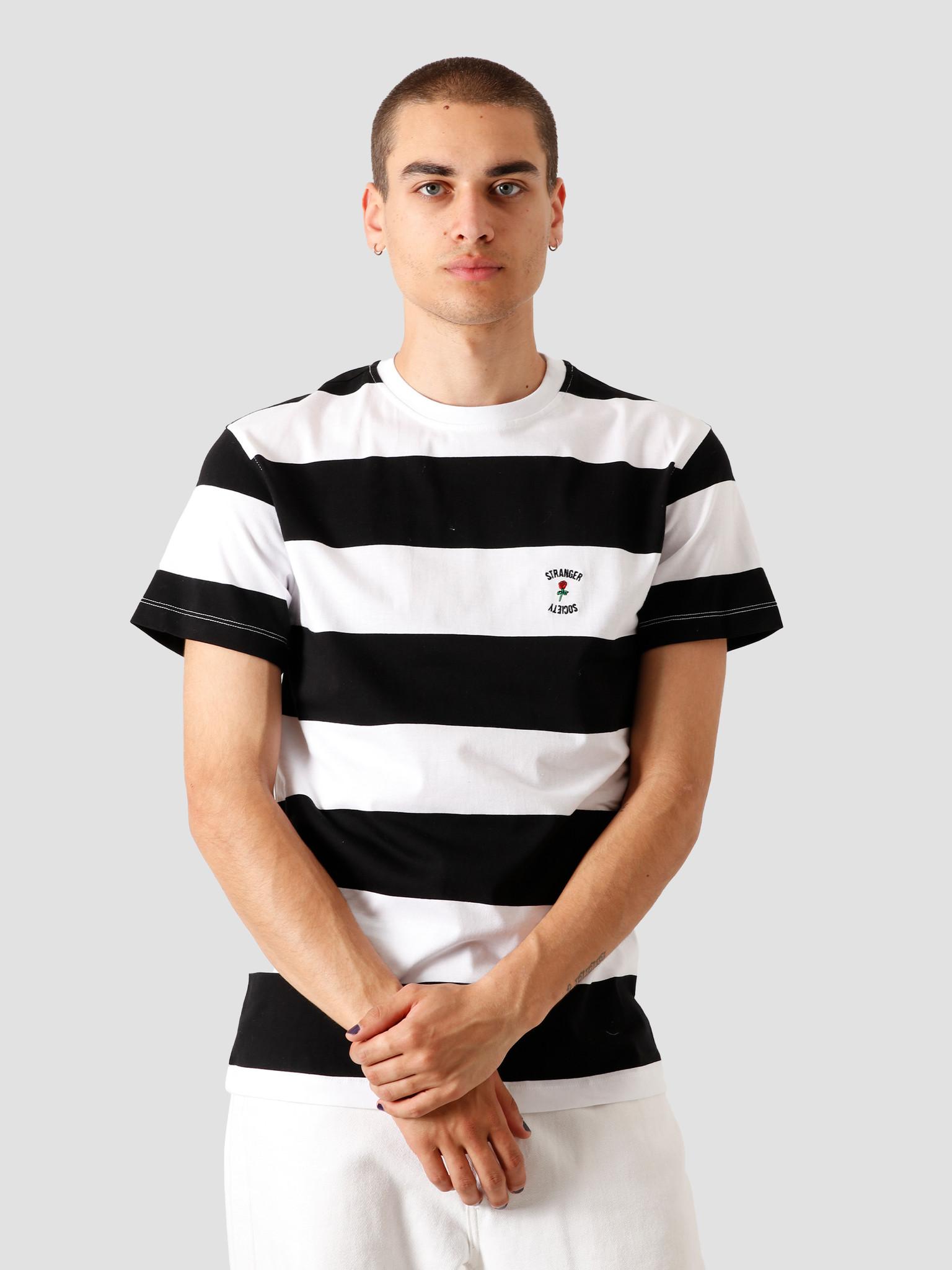Garden Striped T-Shirt Black