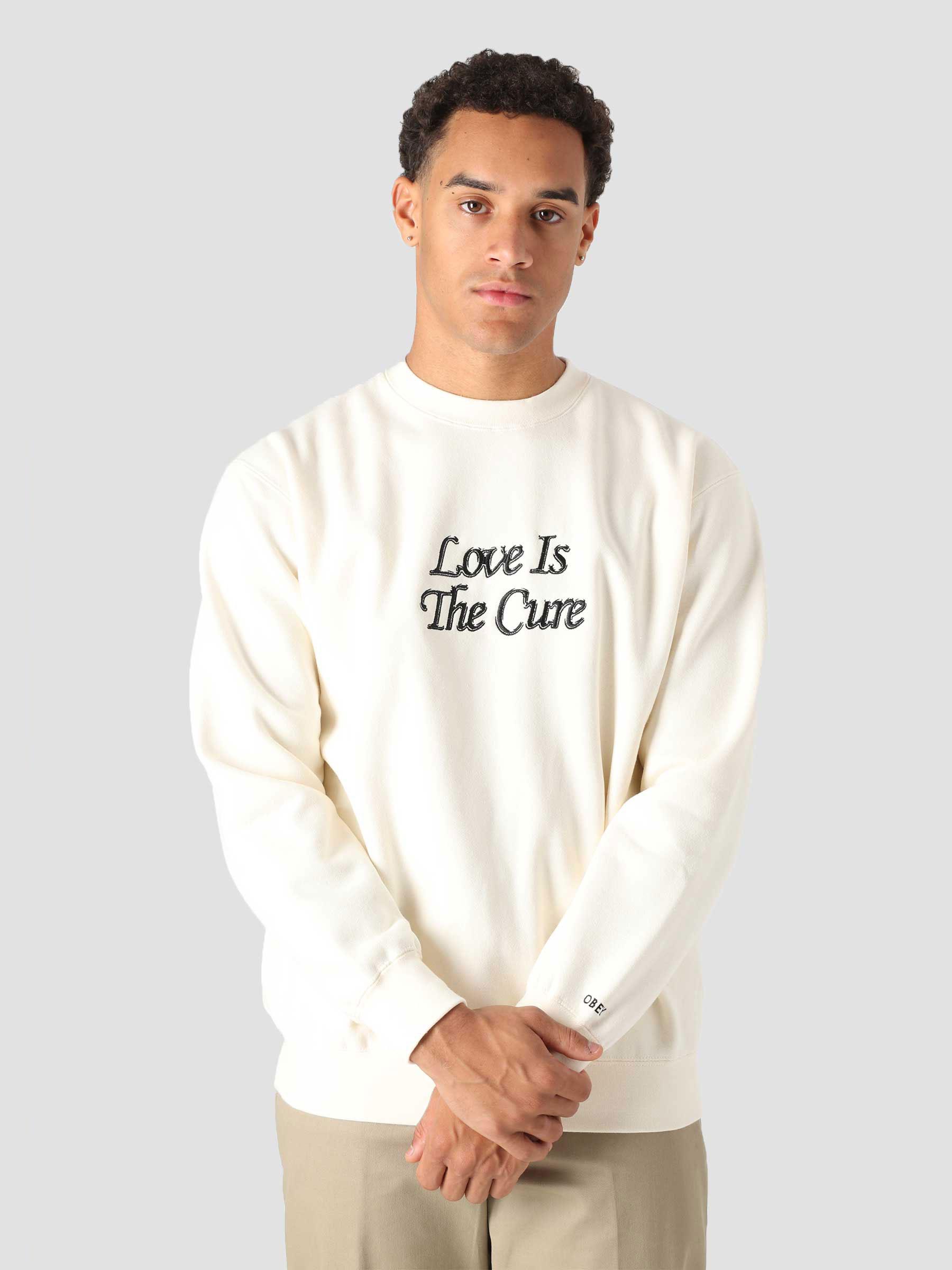 Love Is The Cure Crew Crew Fleece (Embellished) Unbleached 112480102