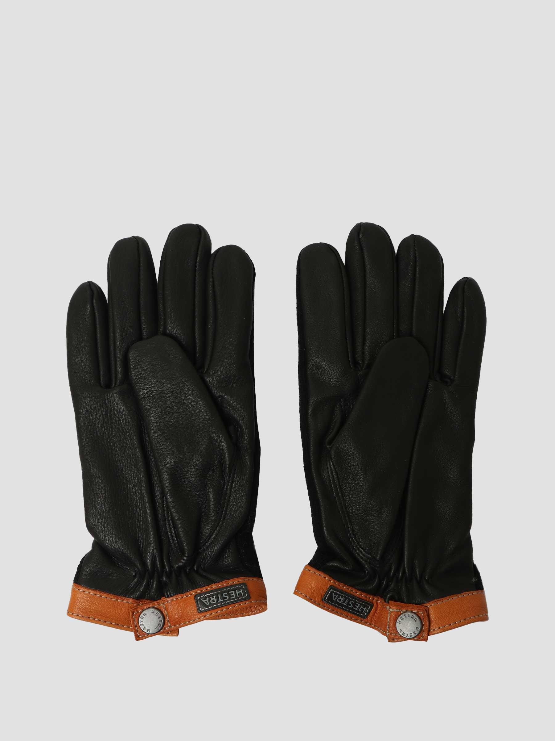 Deerskin Wool Tricot Glove Black Black 20450