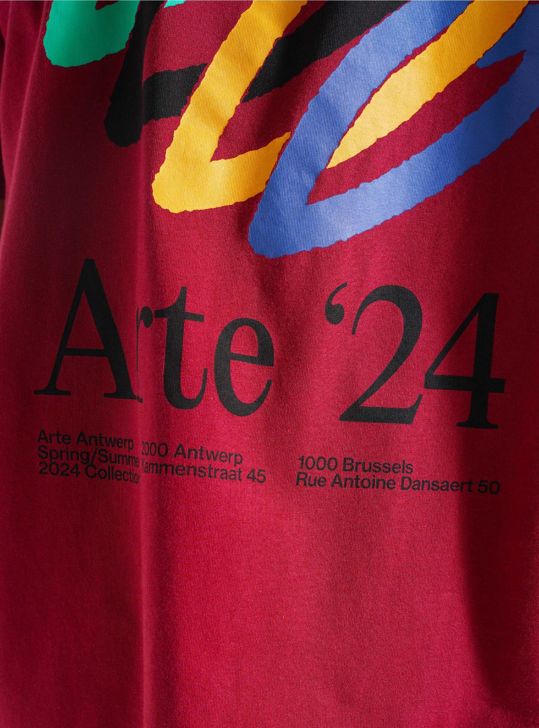 Teo Back Hearts T-shirt Bordeaux SS24-033T