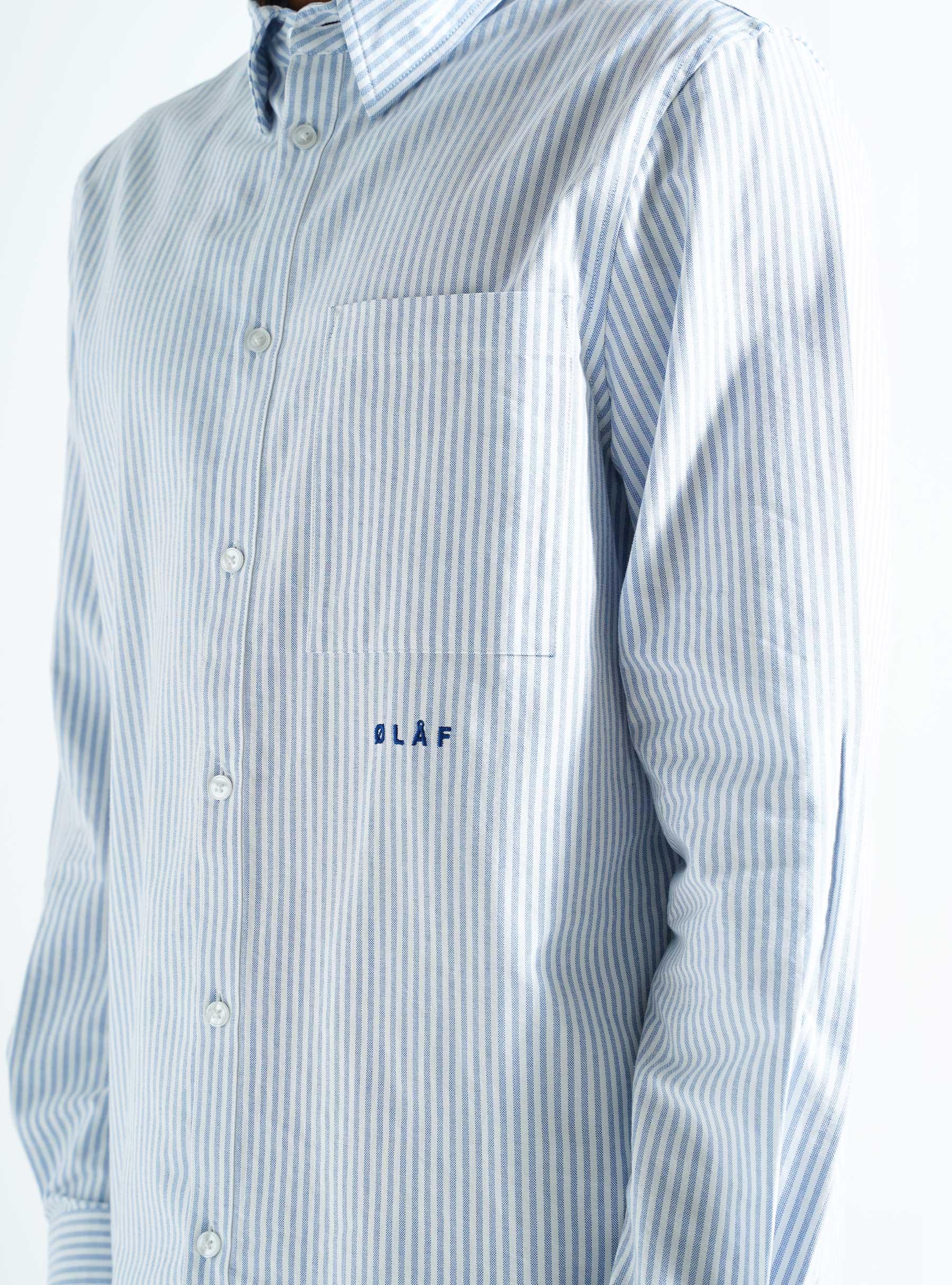 Oxford Stripe Shirt Blue Stripe M160317