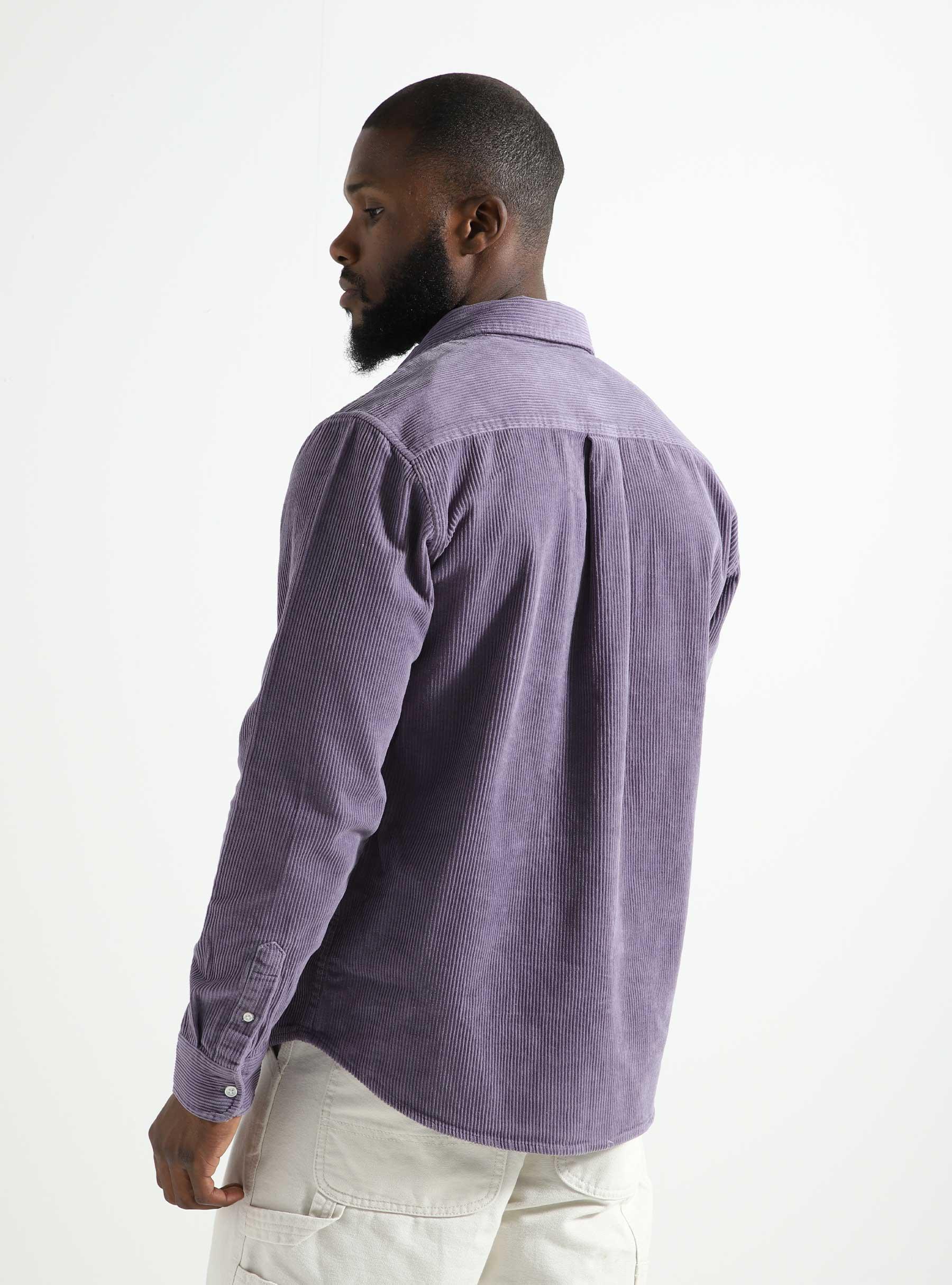 Madison Cord Shirt Glassy Purple Black I029958-1QUXX
