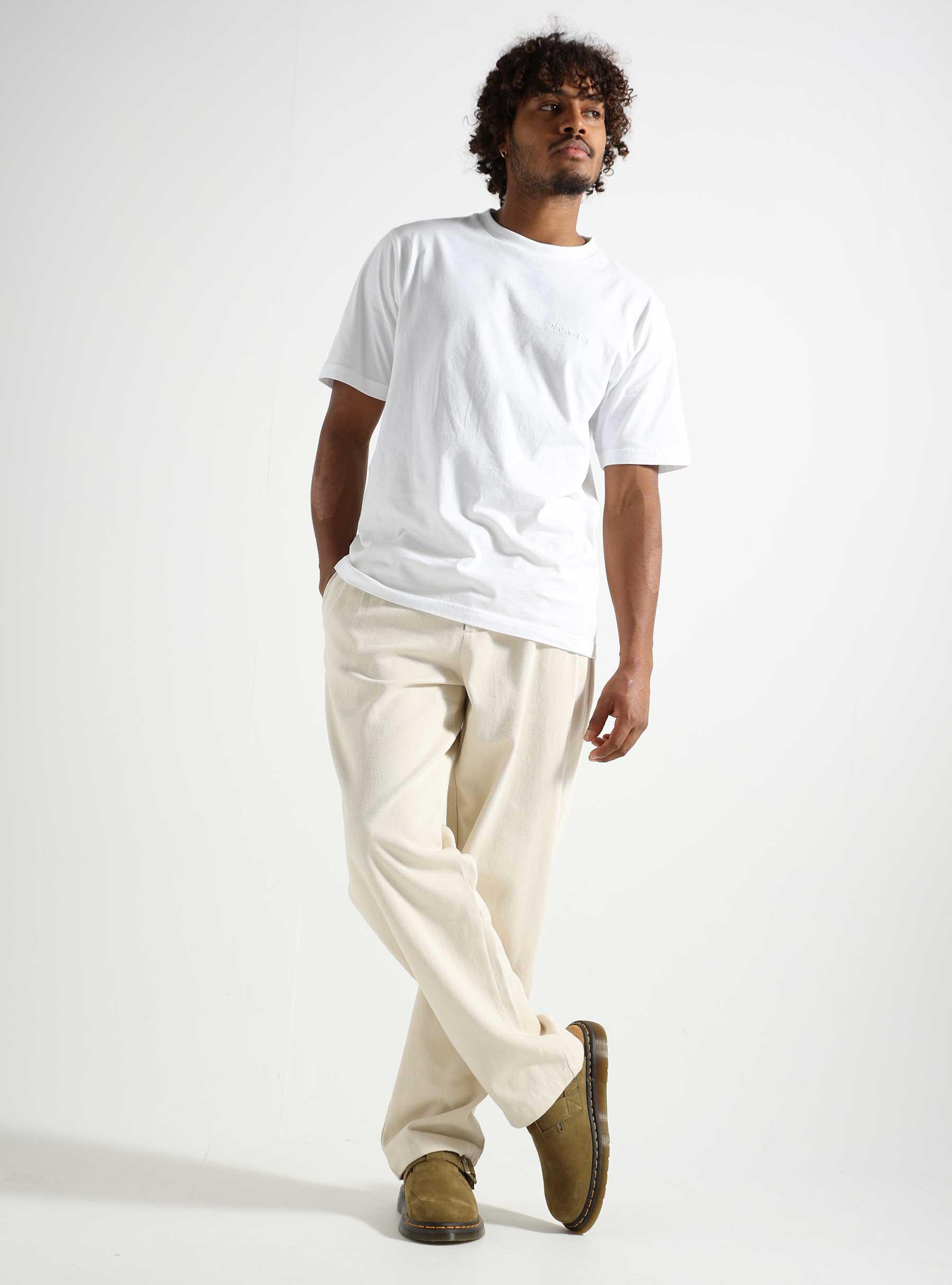 Twill Trousers Off White 180