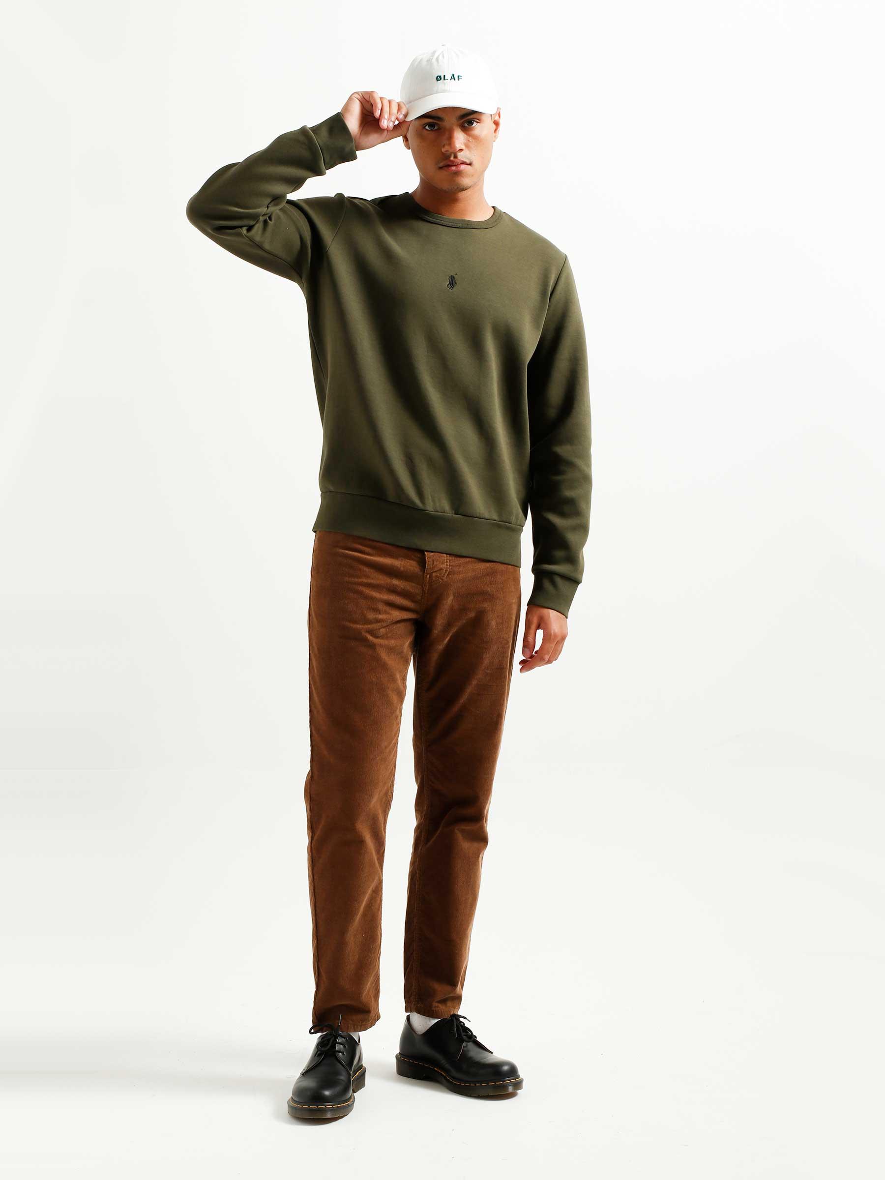Long Sleeve Sweatshirt Company Olive 710881507013