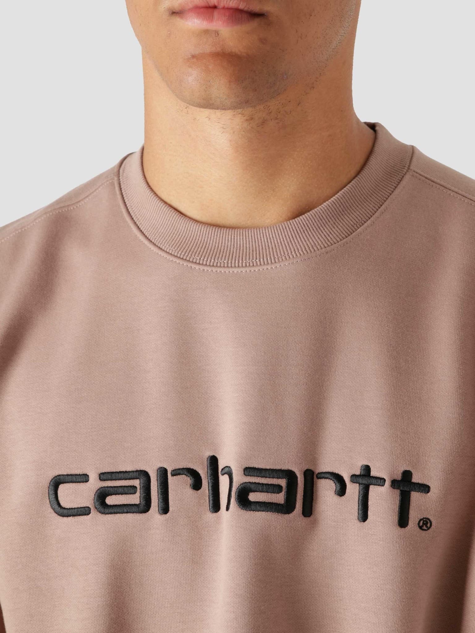 Carhartt Sweat Earthy Pink Black I030229