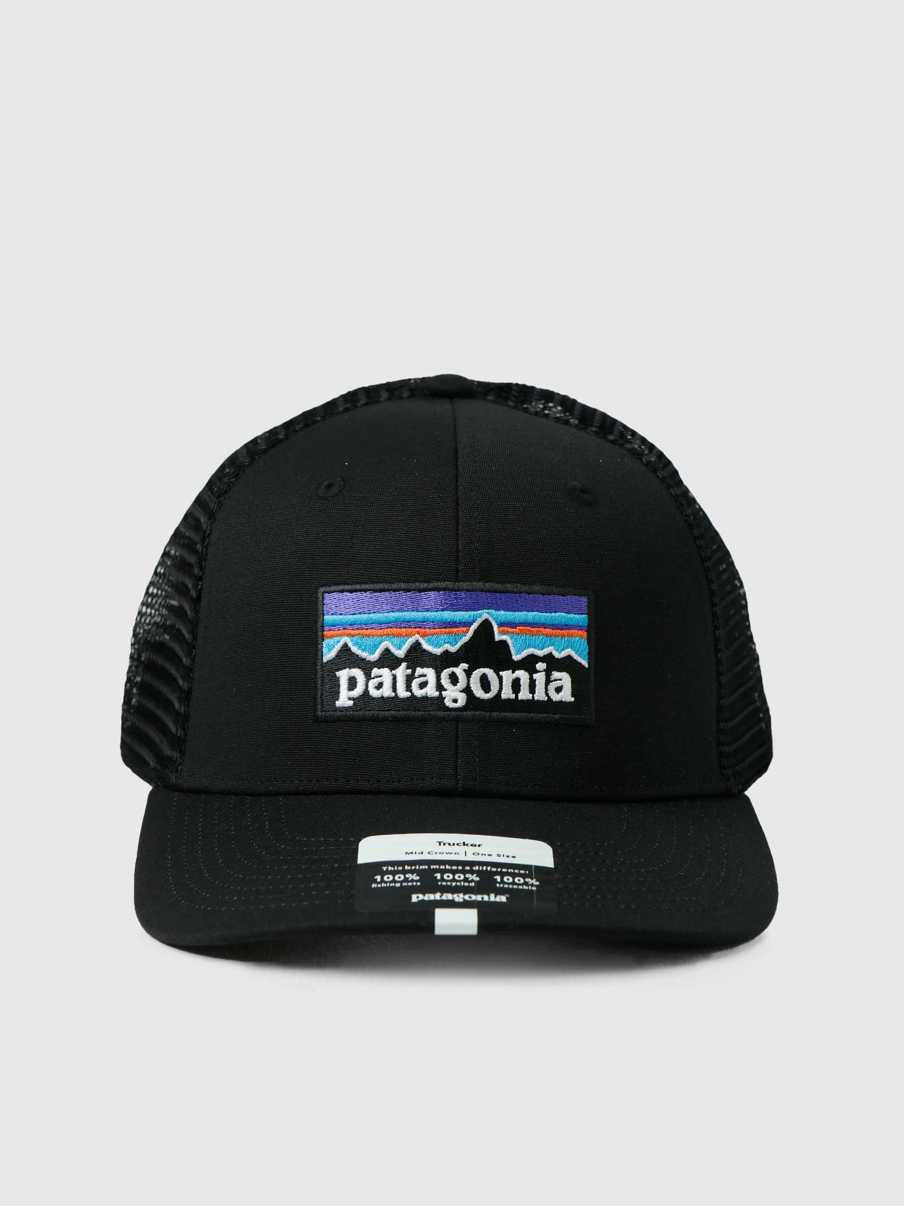 Patagonia P 6 Logo Trucker Hat Black - Freshcotton