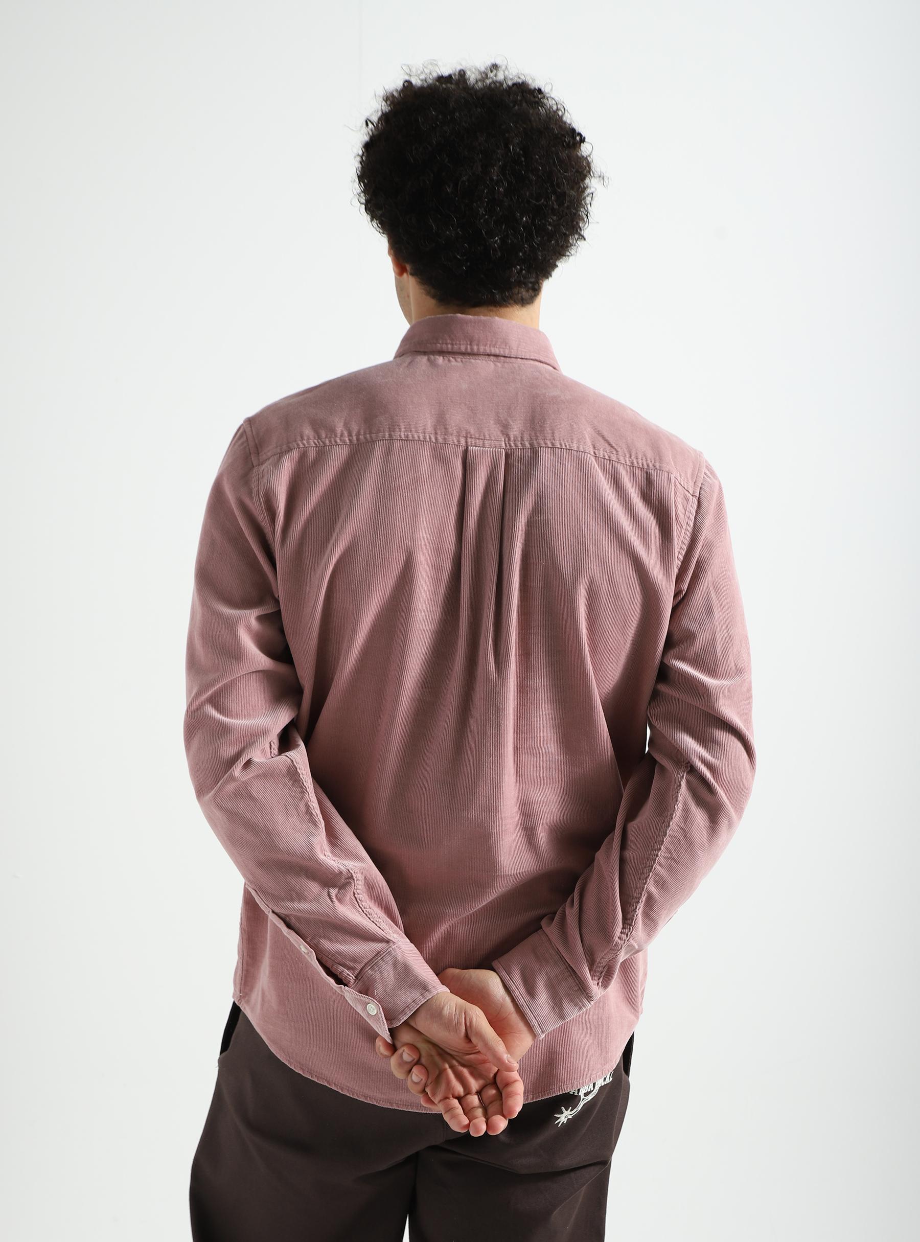 Longsleeve Madison Fine Cord Shirt Glassy Pink Wax I030580-25IXX