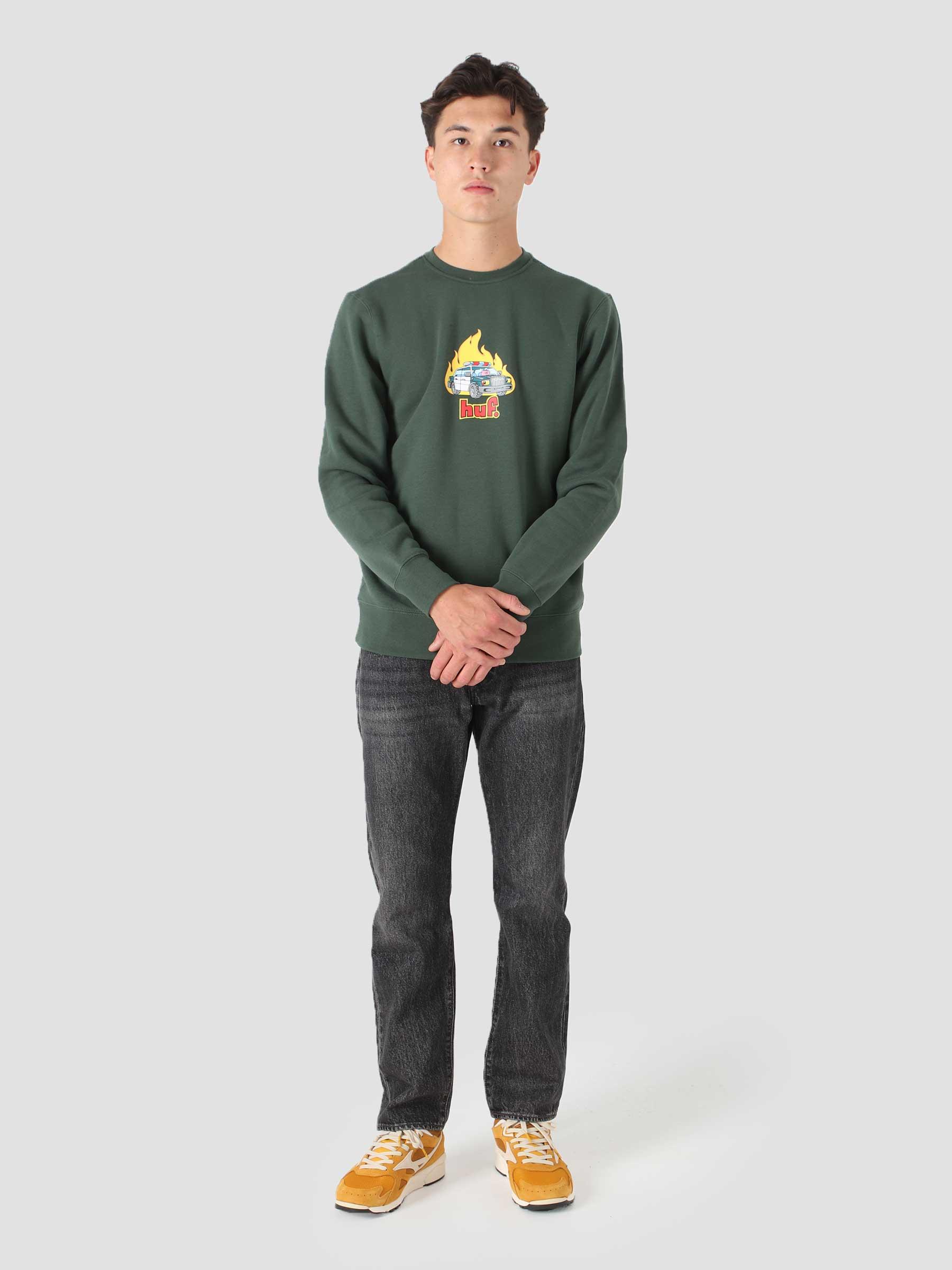 Roasted Crewneck Sweater Dark Green PF00391-DKGRN