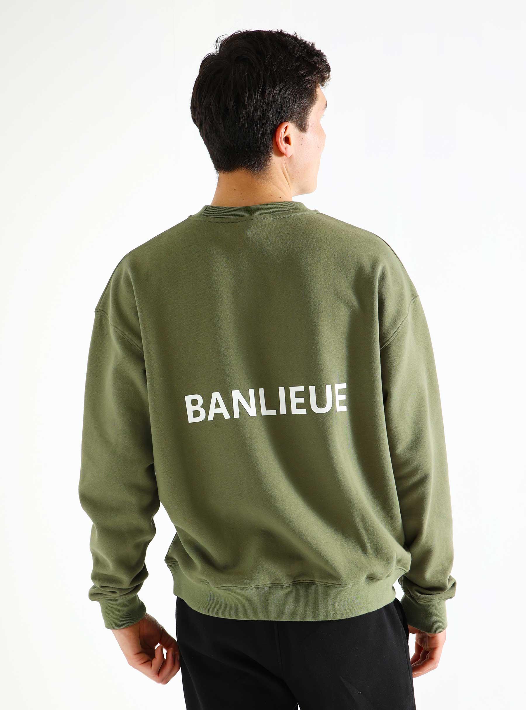 B+ Script Sweater Nardo Green BPLUS-FW23-CR01