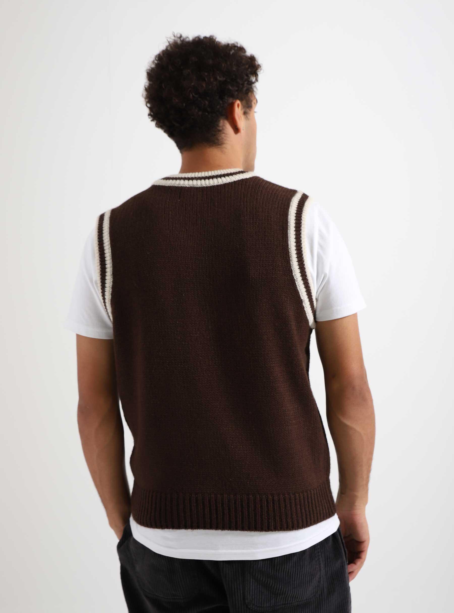 Alden Sweater Vest Java Brown Multi 151000070-JVA