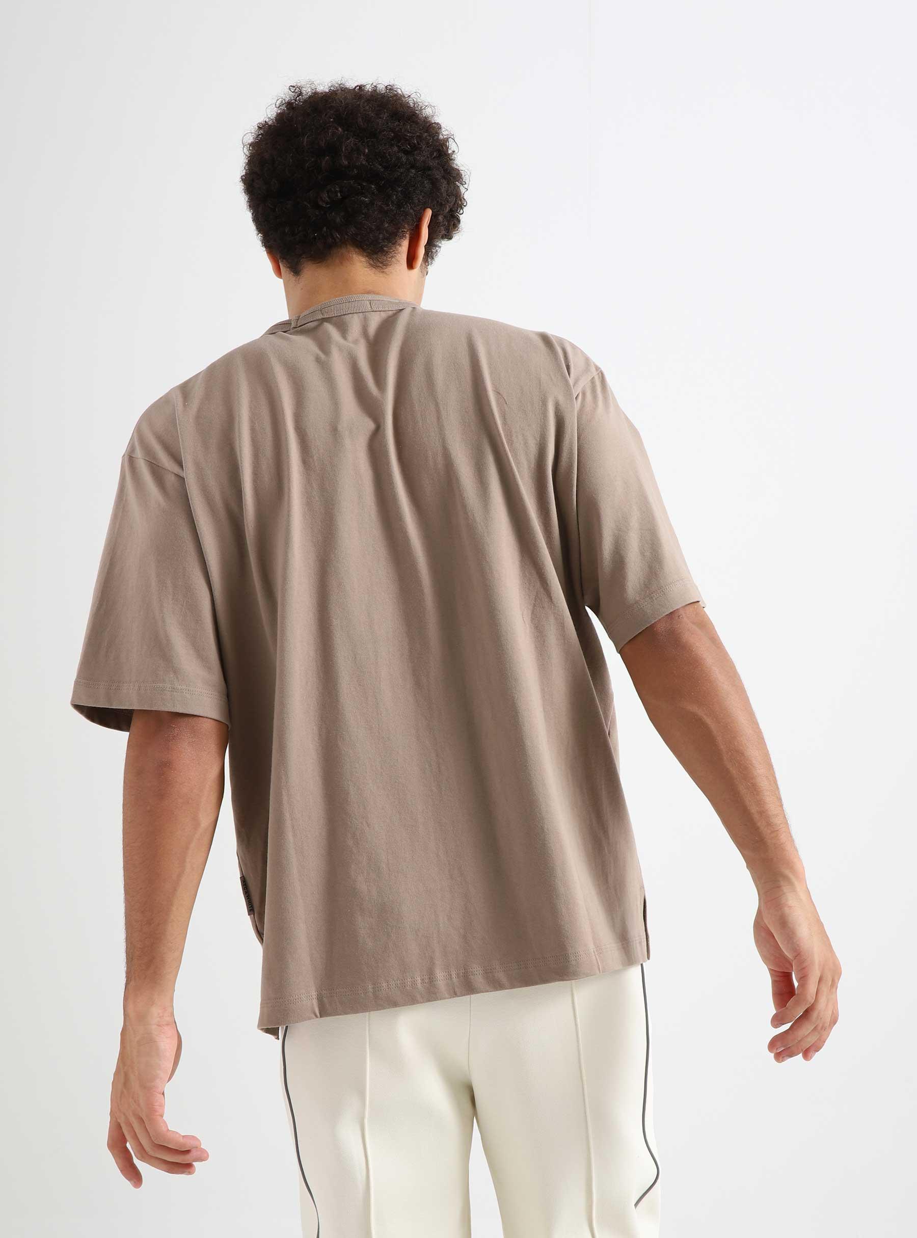 Semi Oversize Half Sleeve T-shirt Cocoa