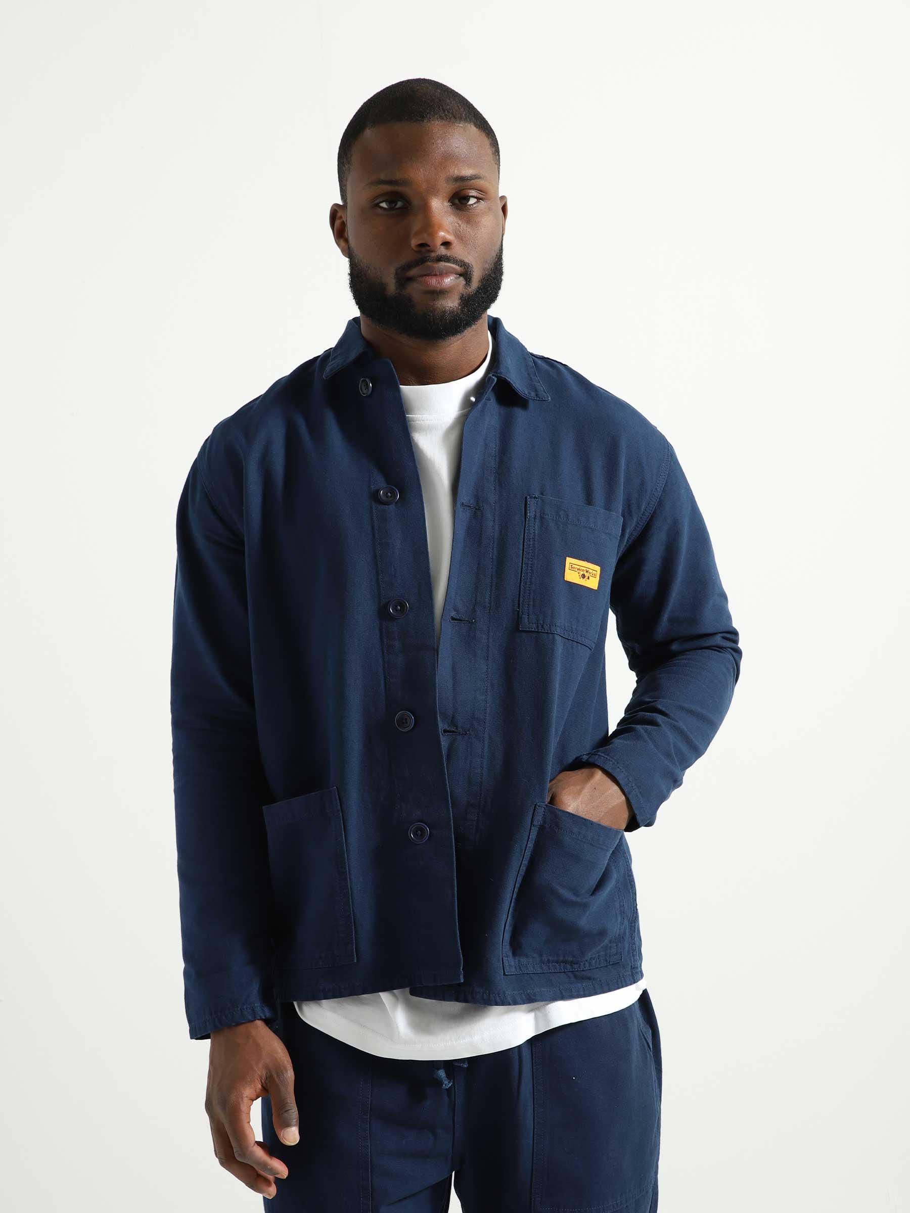 Canvas Coverall Jacket Navy SW-AW23-1025