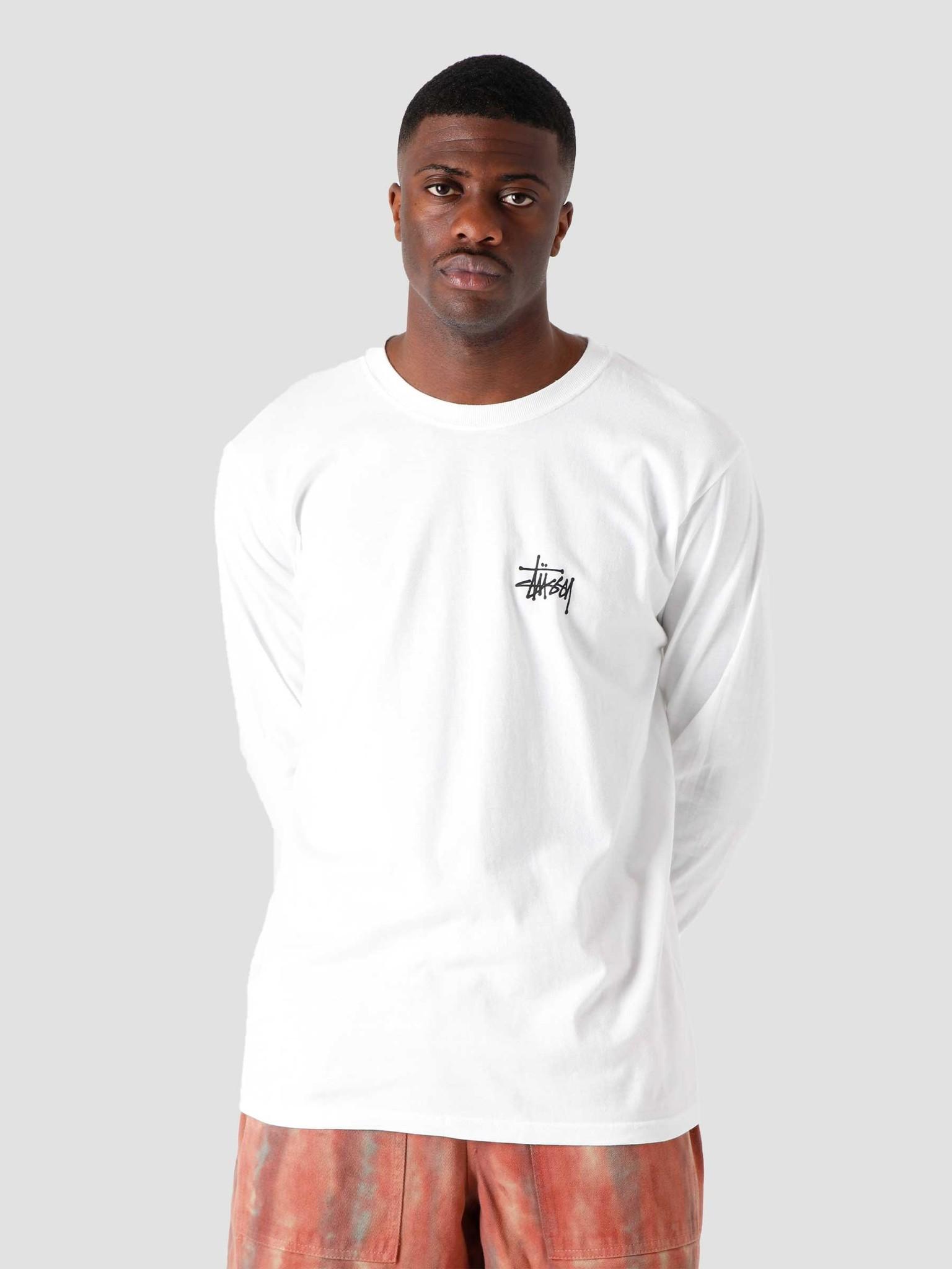 Basic Stussy Longsleeve T-Shirt White 1994649-1201