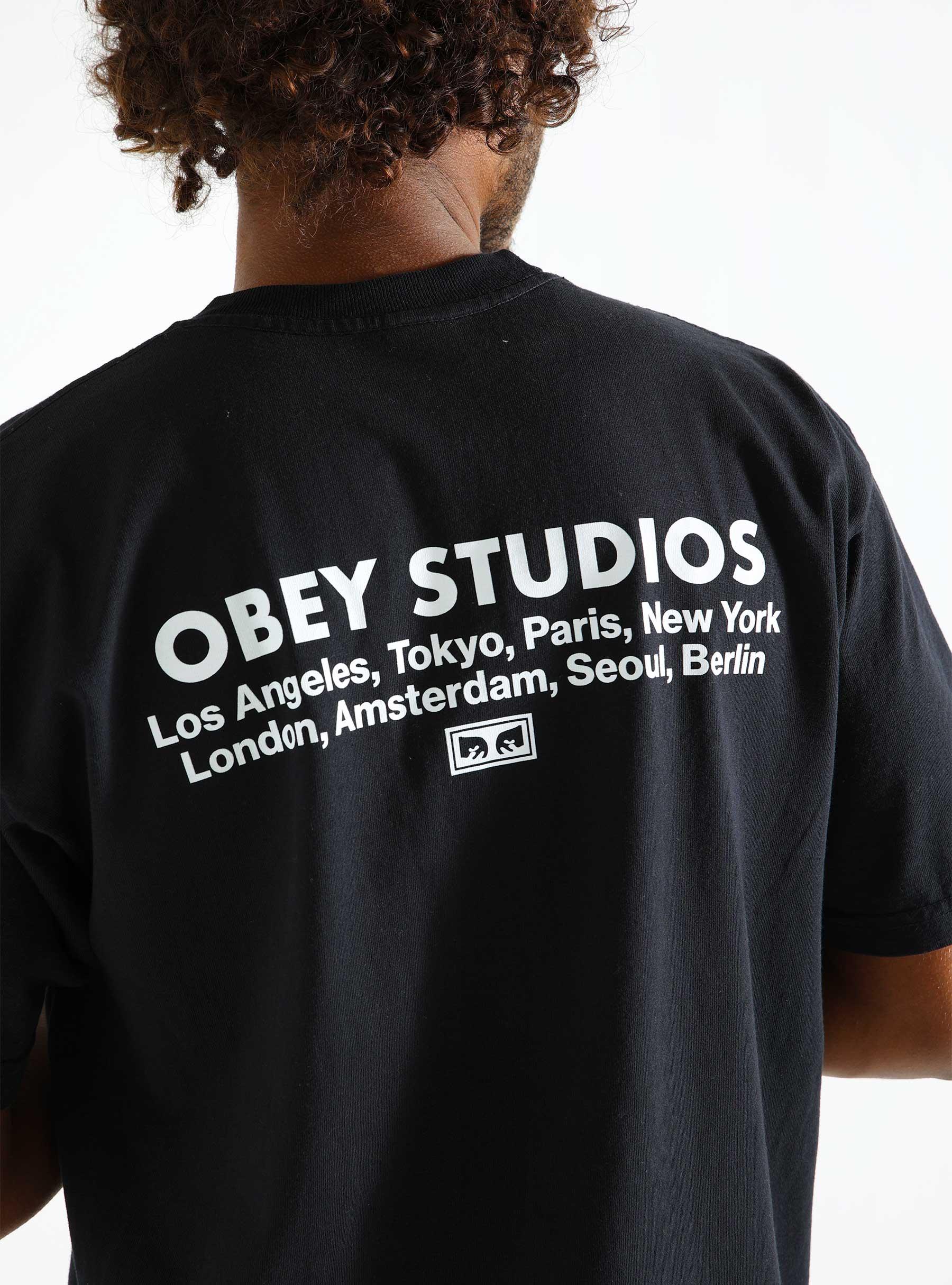 Obey Studios Eye T-shirt Jet Black 166913717-JET