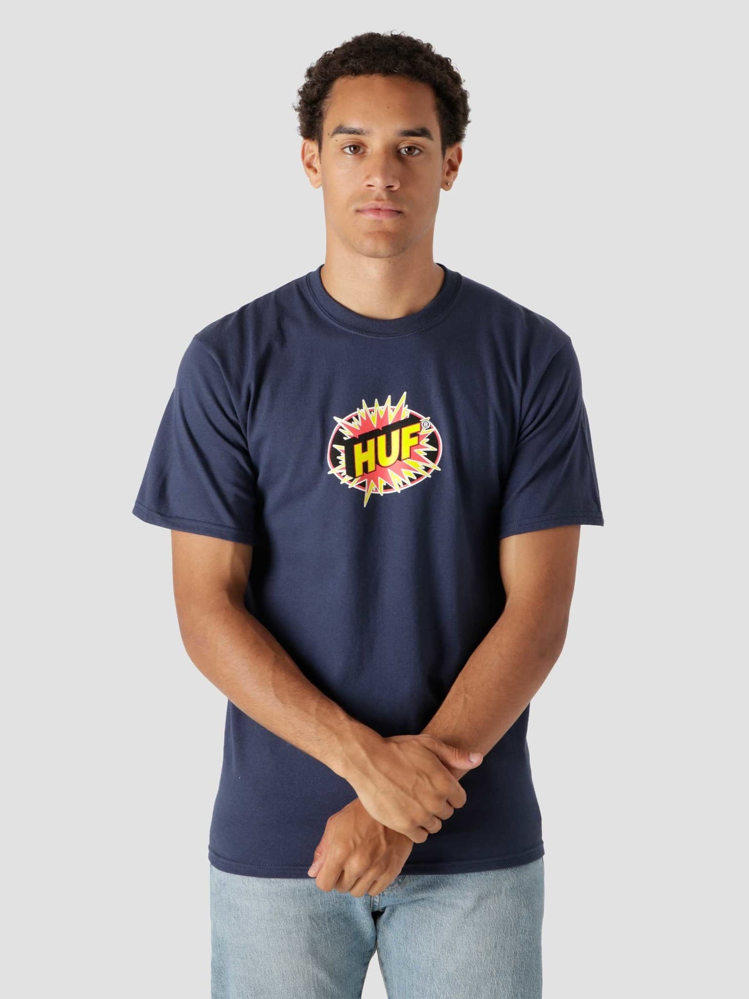 Huf TNT Logo Shortsleeve T-Shirt Navy TS01691