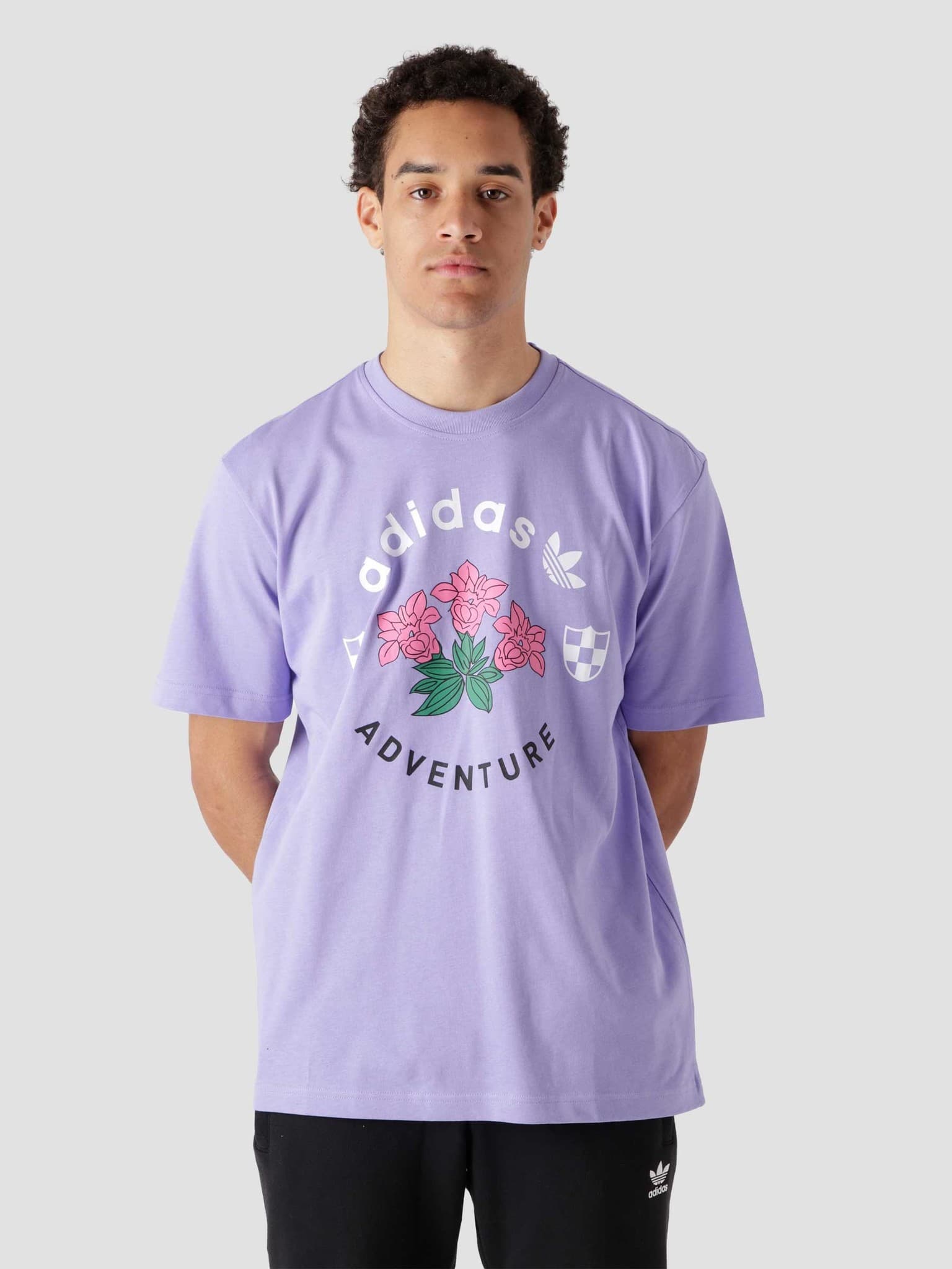 adidas Flowers T-Shirt Purple - Freshcotton