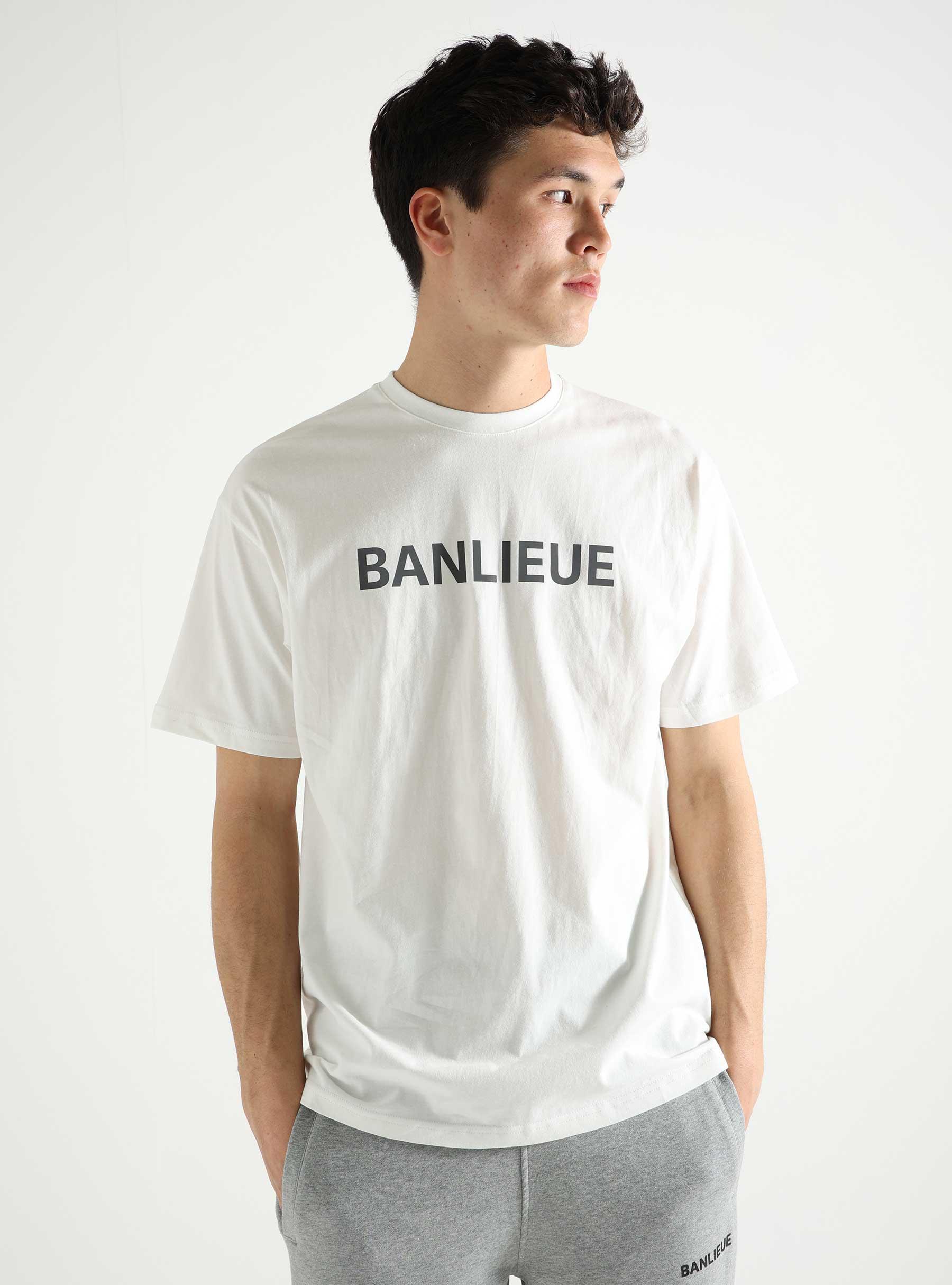 B+ Reflective Print T-Shirt White BPLUS- FW23-TS05