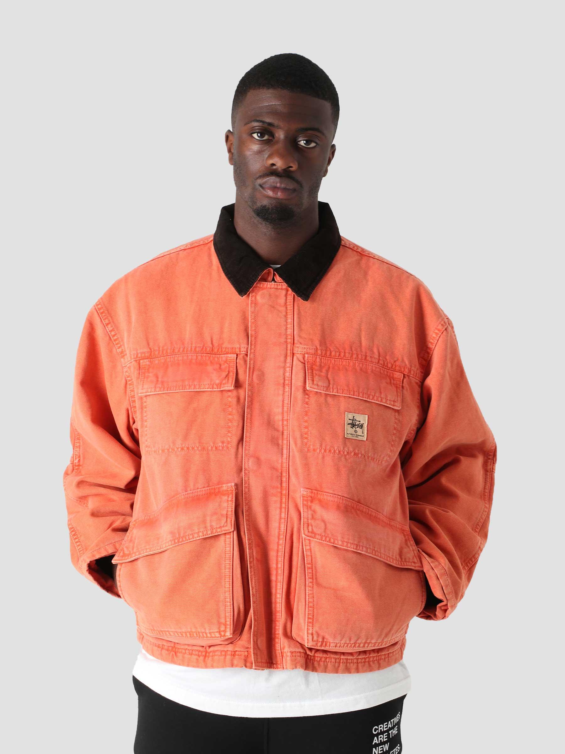 Washed Canvas Shop Jacket Orange 115589