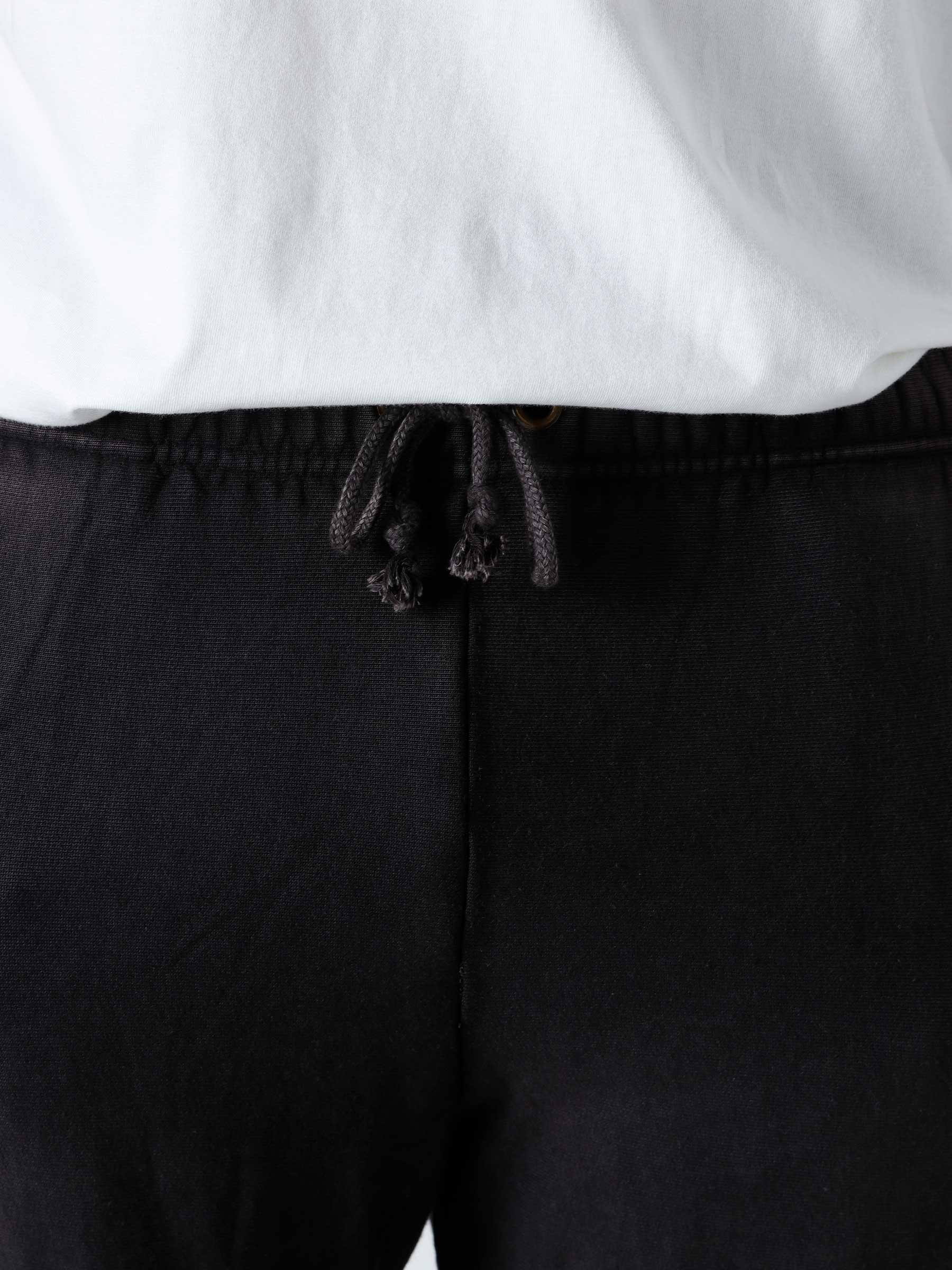 TCV Reverse Weave Poly Terry  Elastic Cuff Pants Black 217242-KK001