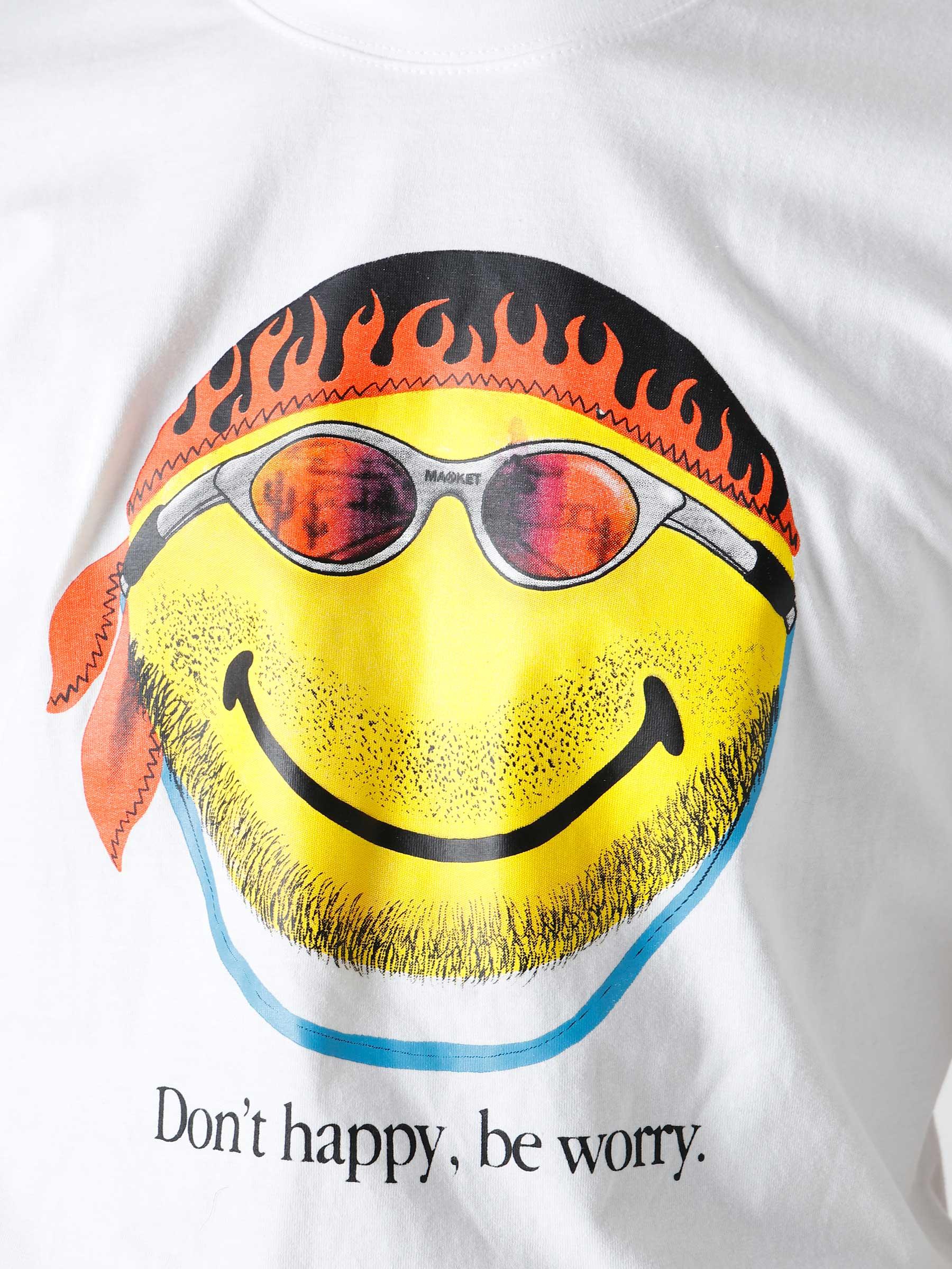 Smiley Don'T Happy, Be Worry T-Shirt White 399000974-1201