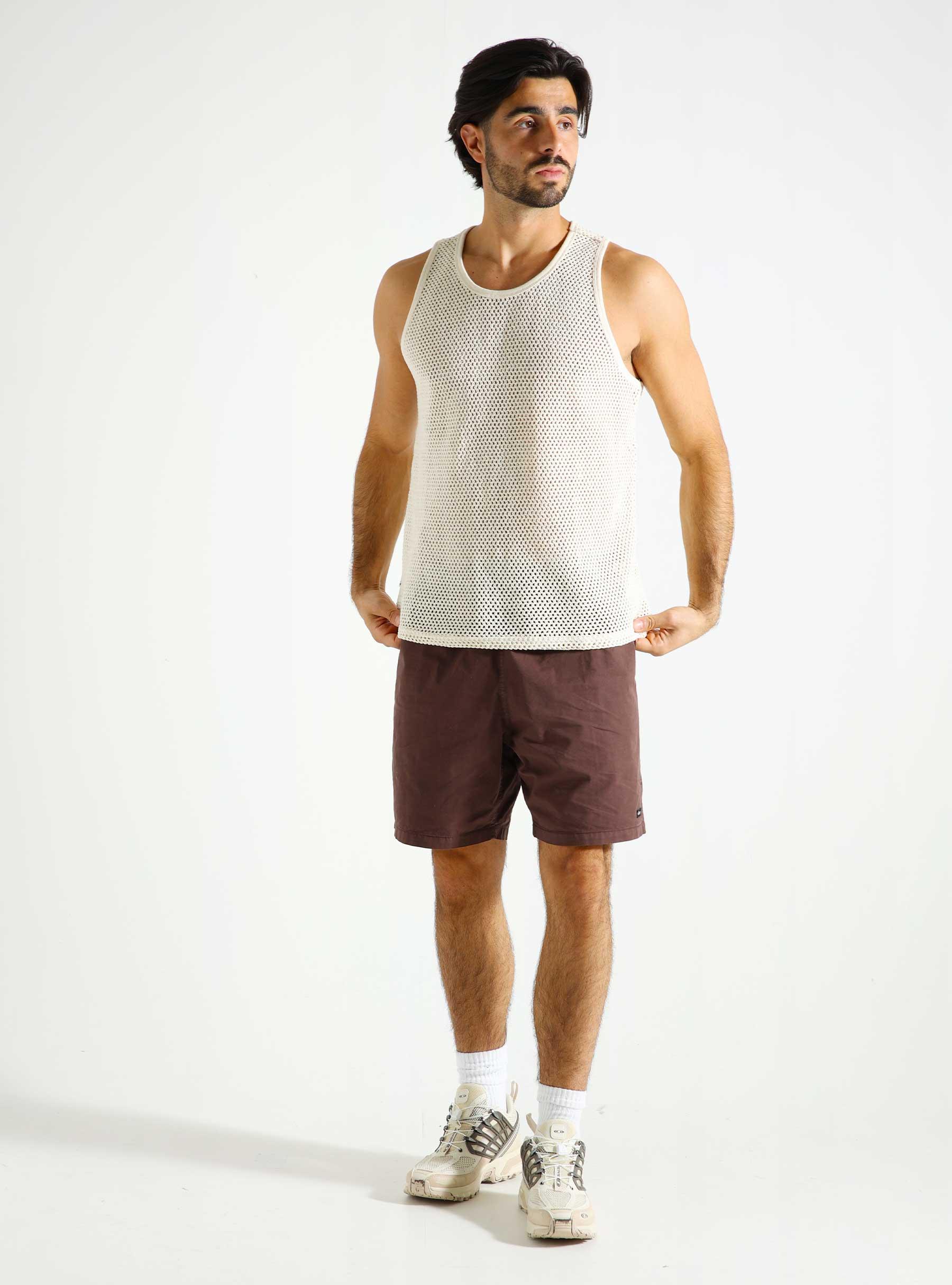 Tower Mesh Tank T-Shirt Unbleached 134050058-UBL