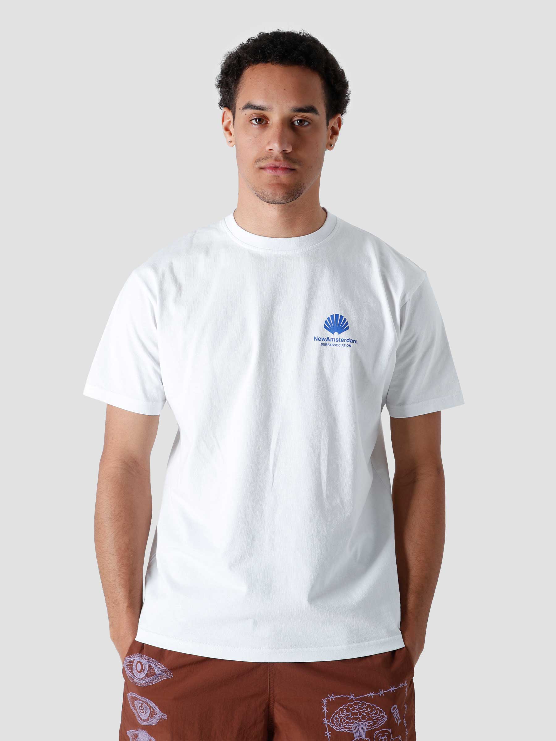 New Amsterdam Surf Association Peacock T-shirt White 2022008001 ...