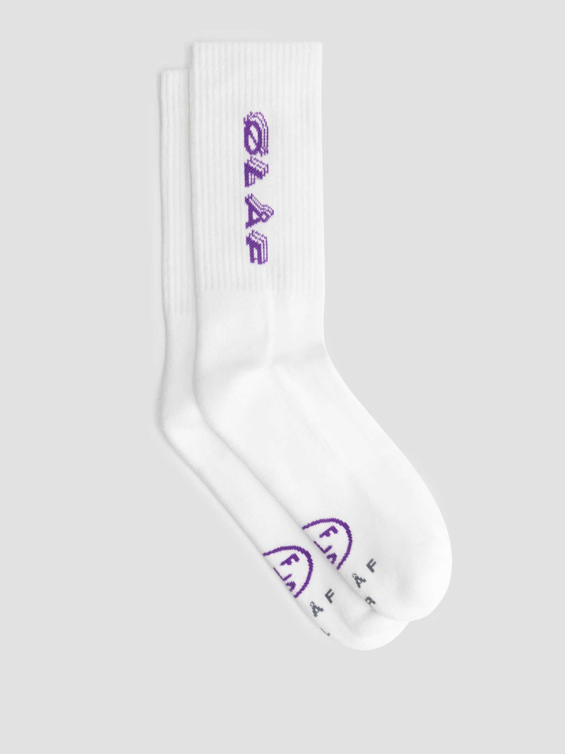 Olaf Triple Italic Socks White SS22_A015