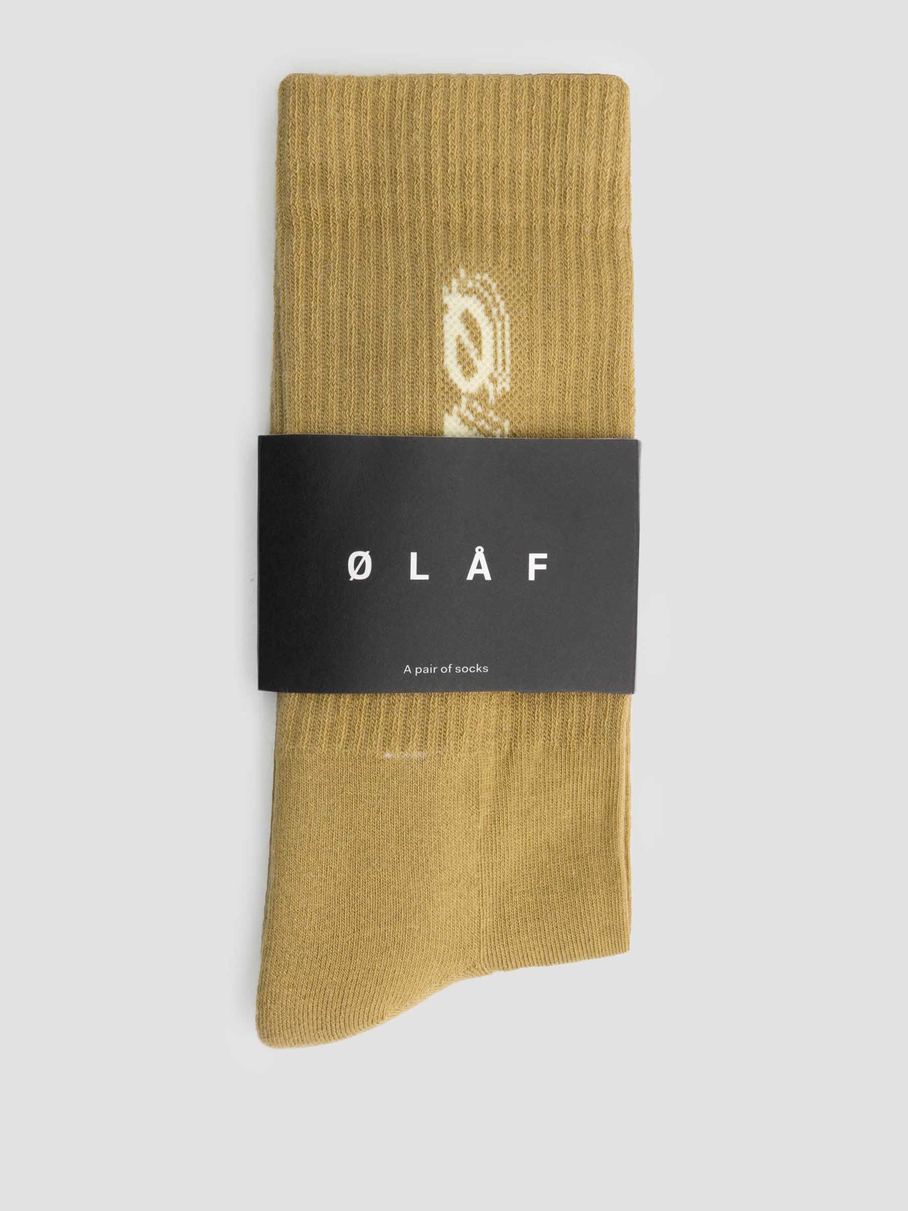 Olaf  Triple Italic Socks Olive SS22_A015