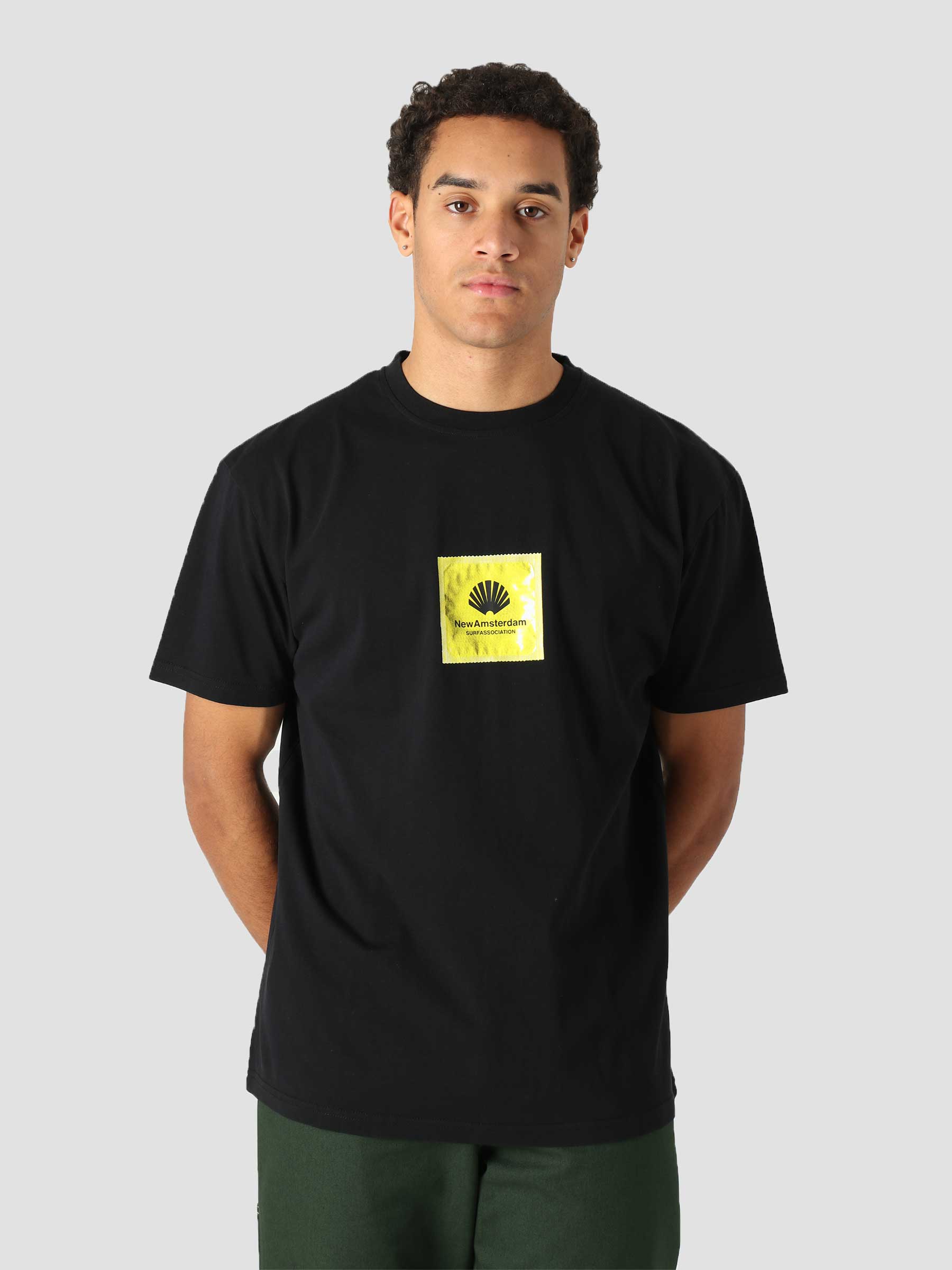 New Amsterdam Surf Association Safety T-Shirt Black 2021215 | Freshcotton