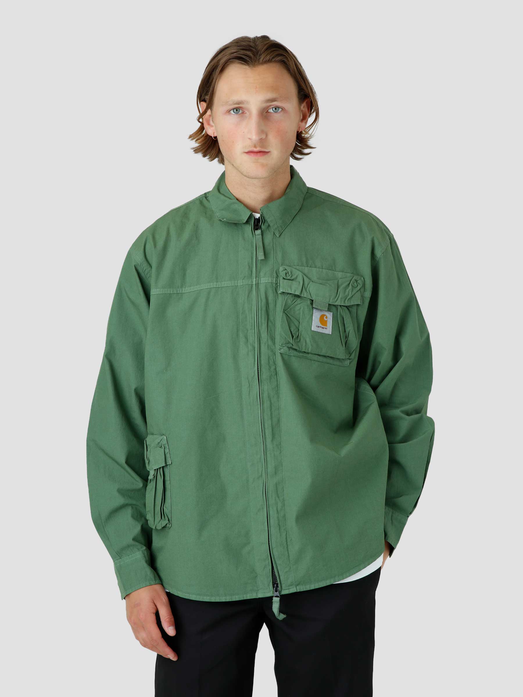 Longsleeve Berm Shirt Dollar Green Garment Dyed I030035-667GD