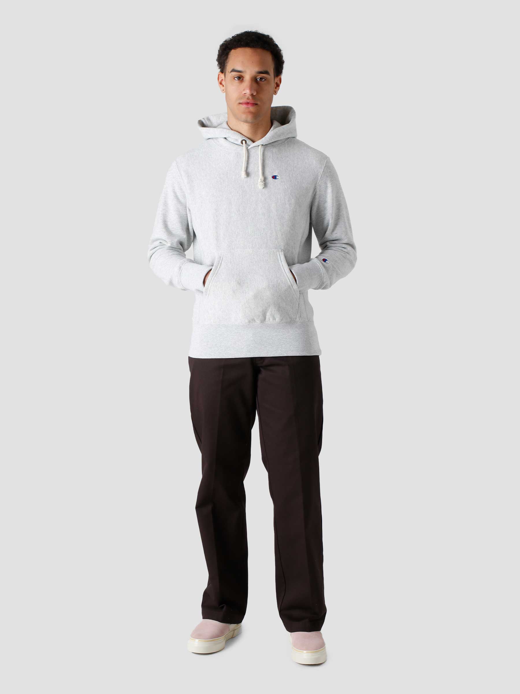 Reverse Weave Soft Microsanded on Backside Hooded Sweatshirt Grey 217233-EM004