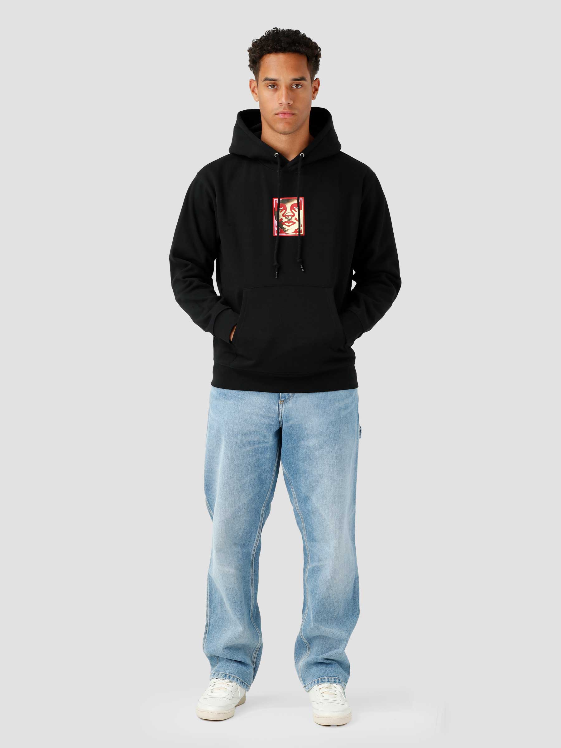 Obey Double Face Hoodie Black 112843150
