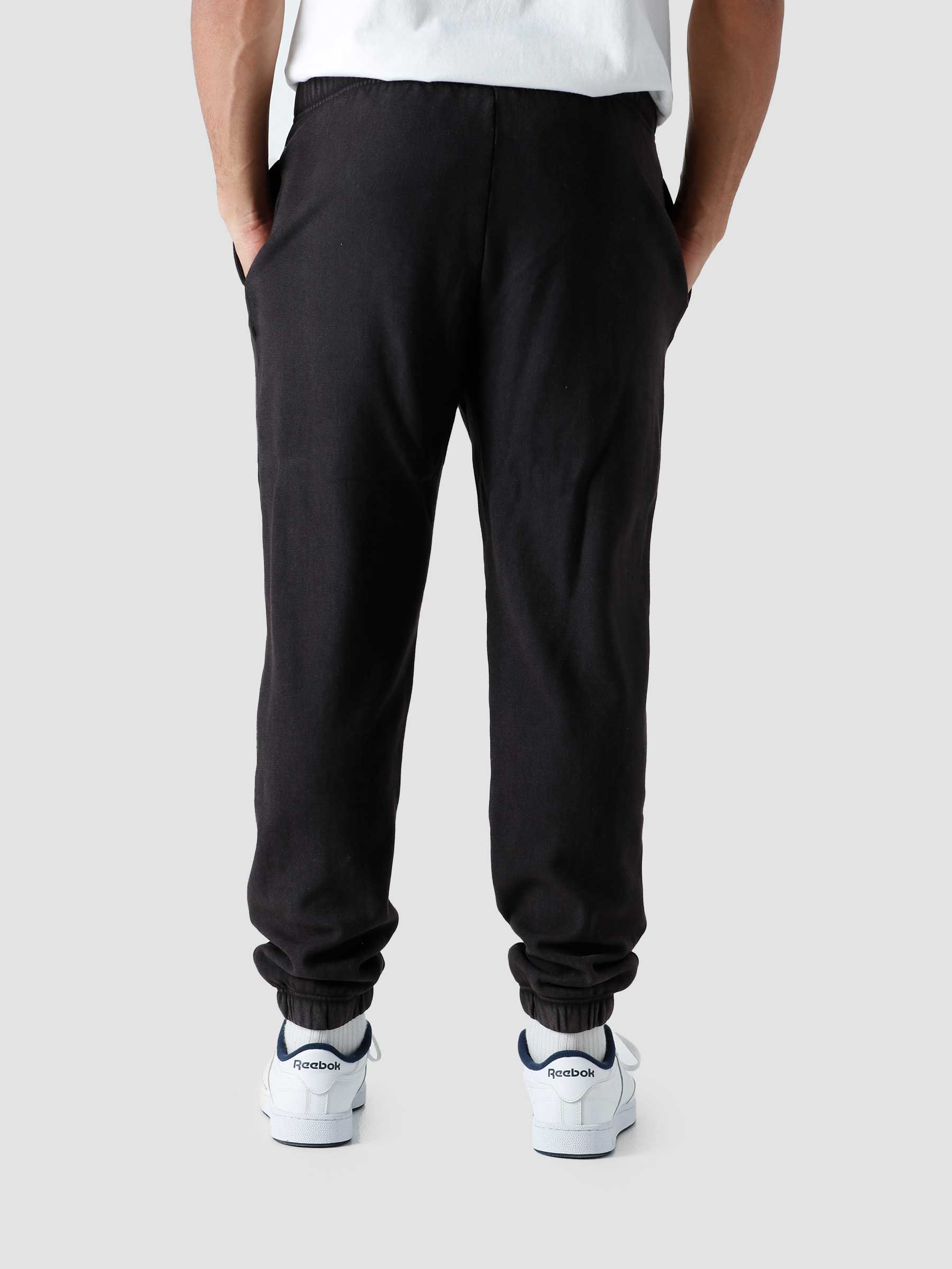 TCV Reverse Weave Poly Terry  Elastic Cuff Pants Black 217242-KK001