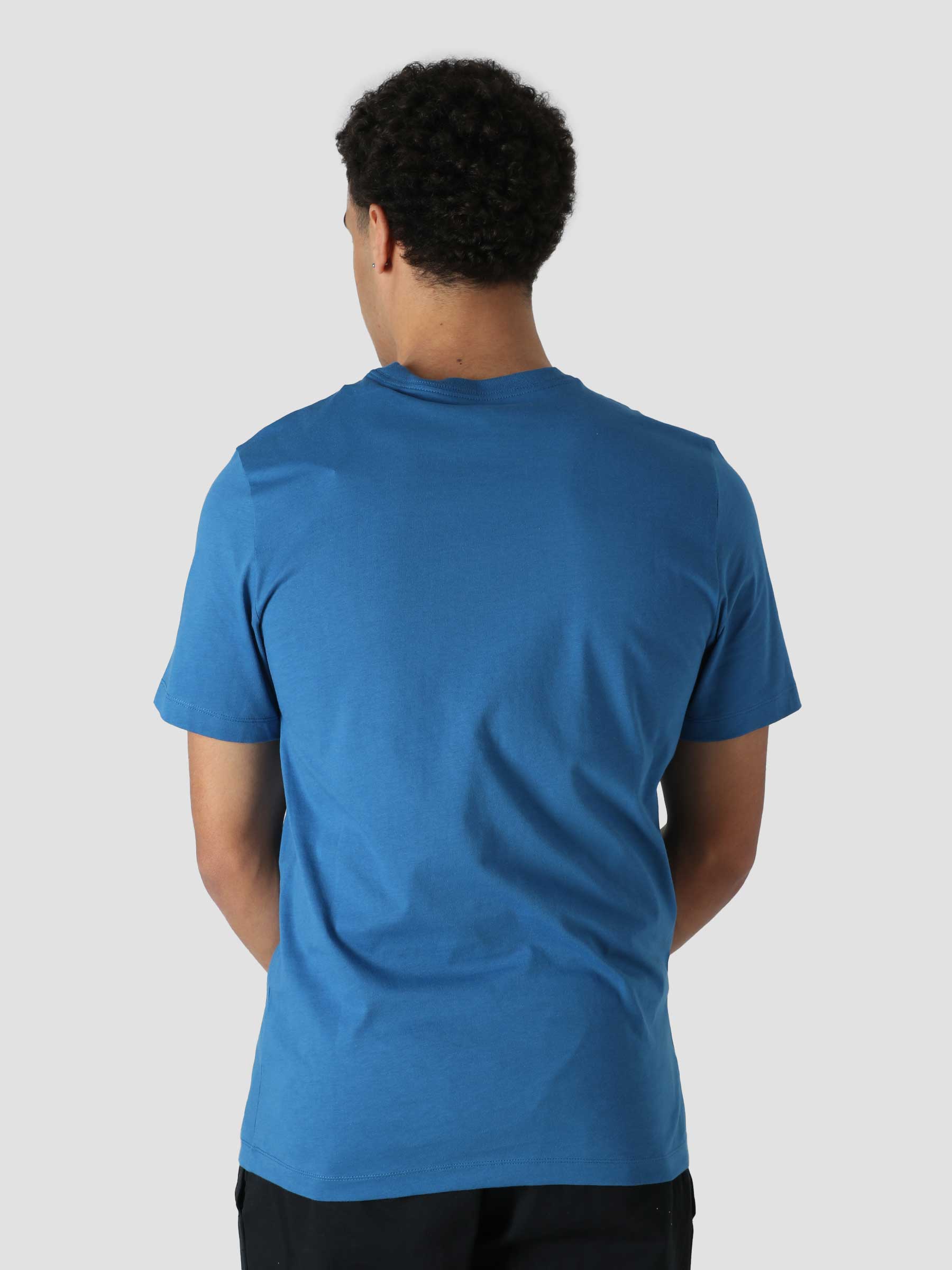 Nike M NSW Club T-Shirt Signal Blue White AR4997-403 | Freshcotton