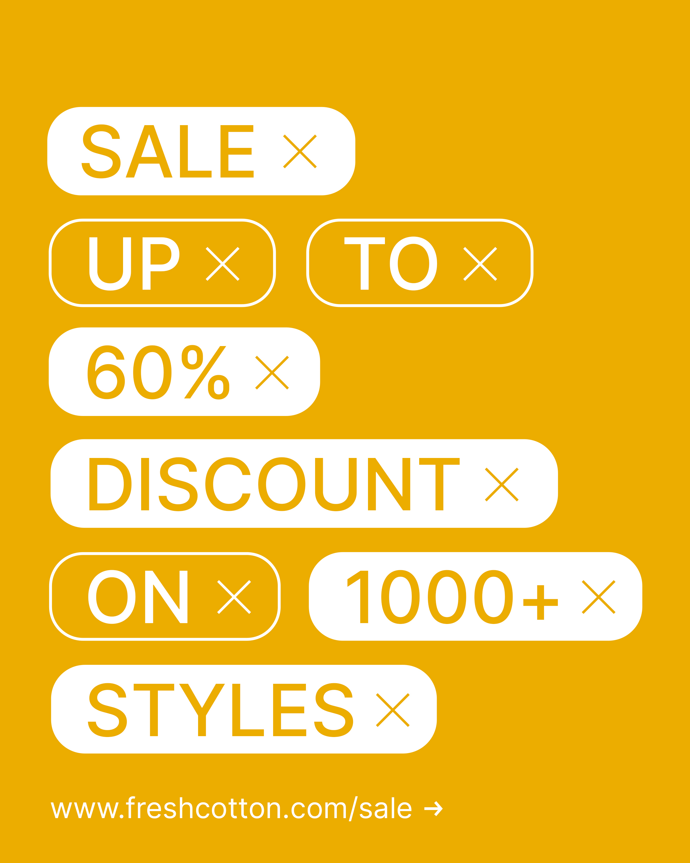 Sale: up to 60% discount on 1000+ items