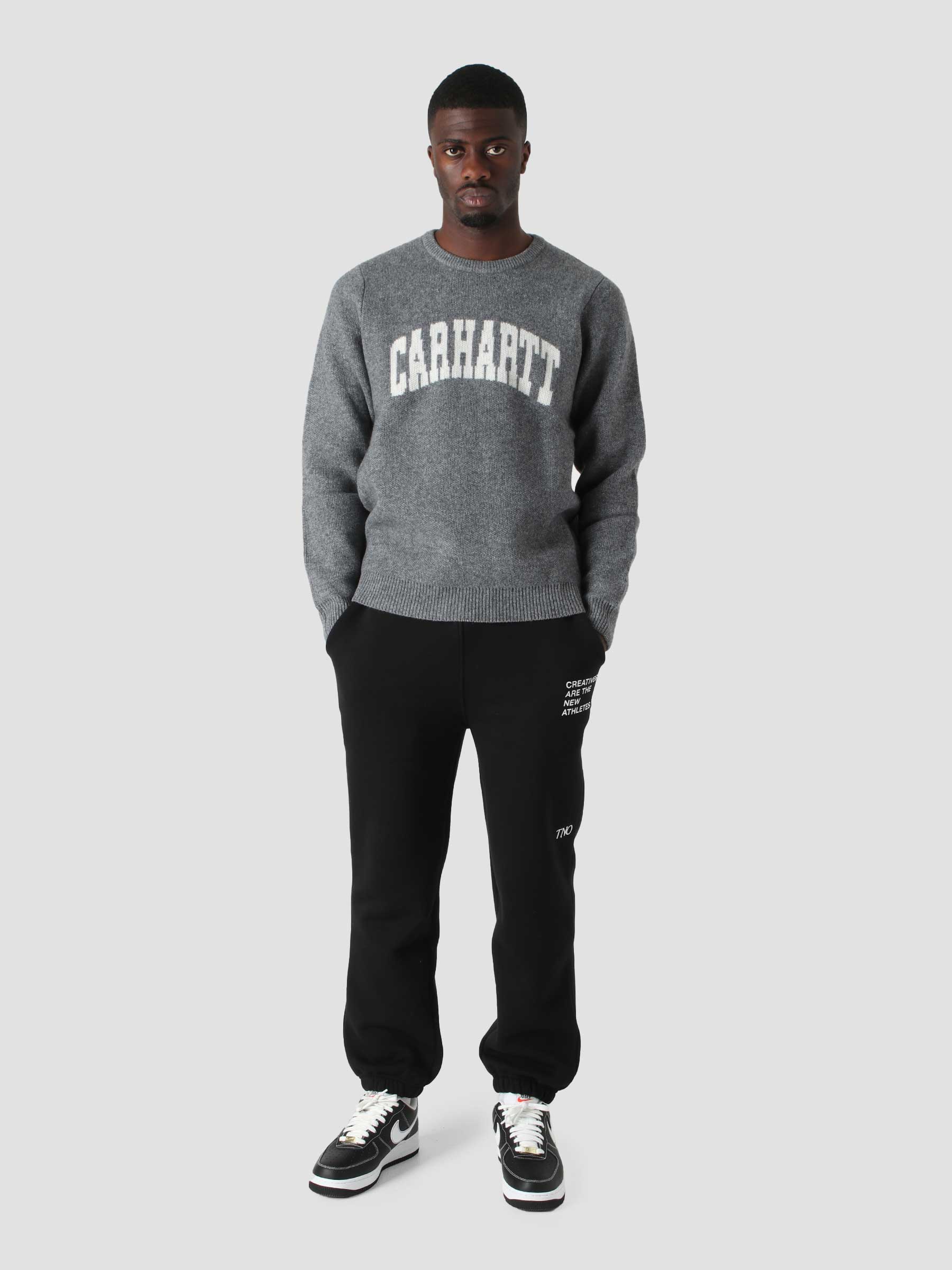 University Script Sweater Dark Grey Heather Wax I029515