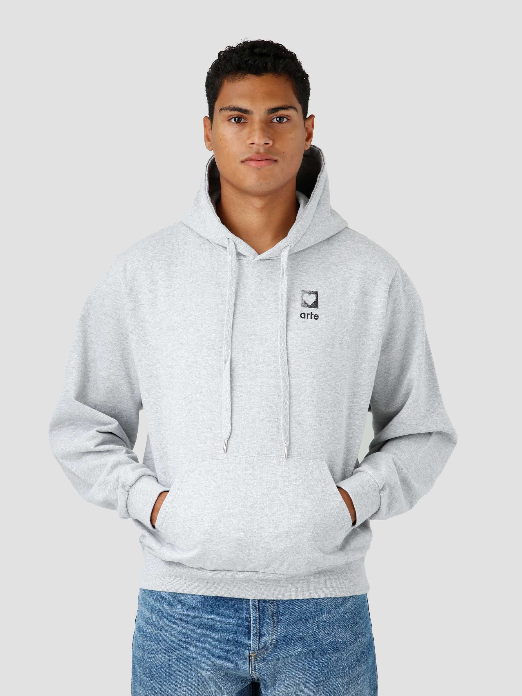 Harris Fade Front Hoodie Grey AW22-157H