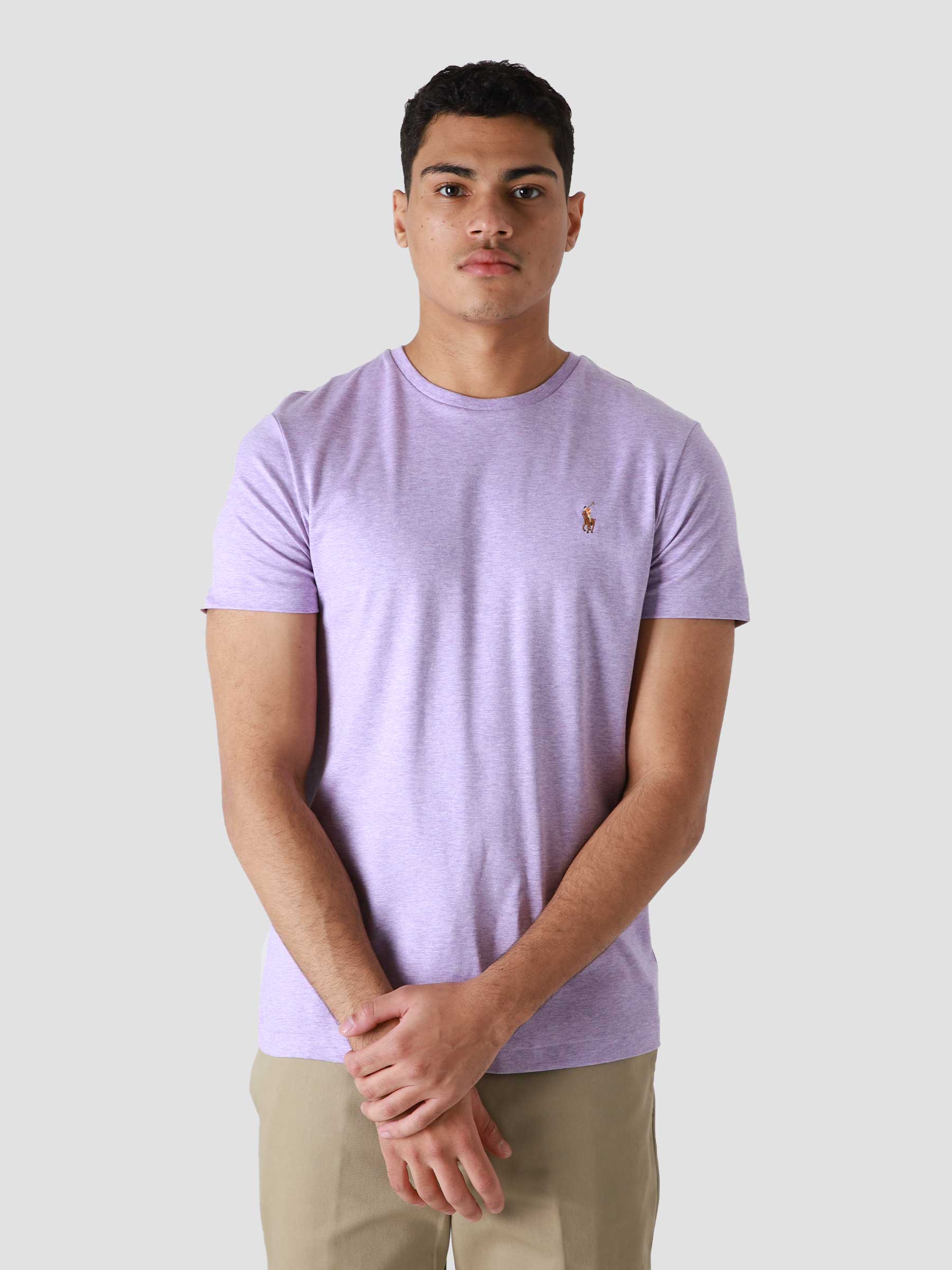 Pima Polo SSL T-Shirt Pastel Purple Heather 710740727046