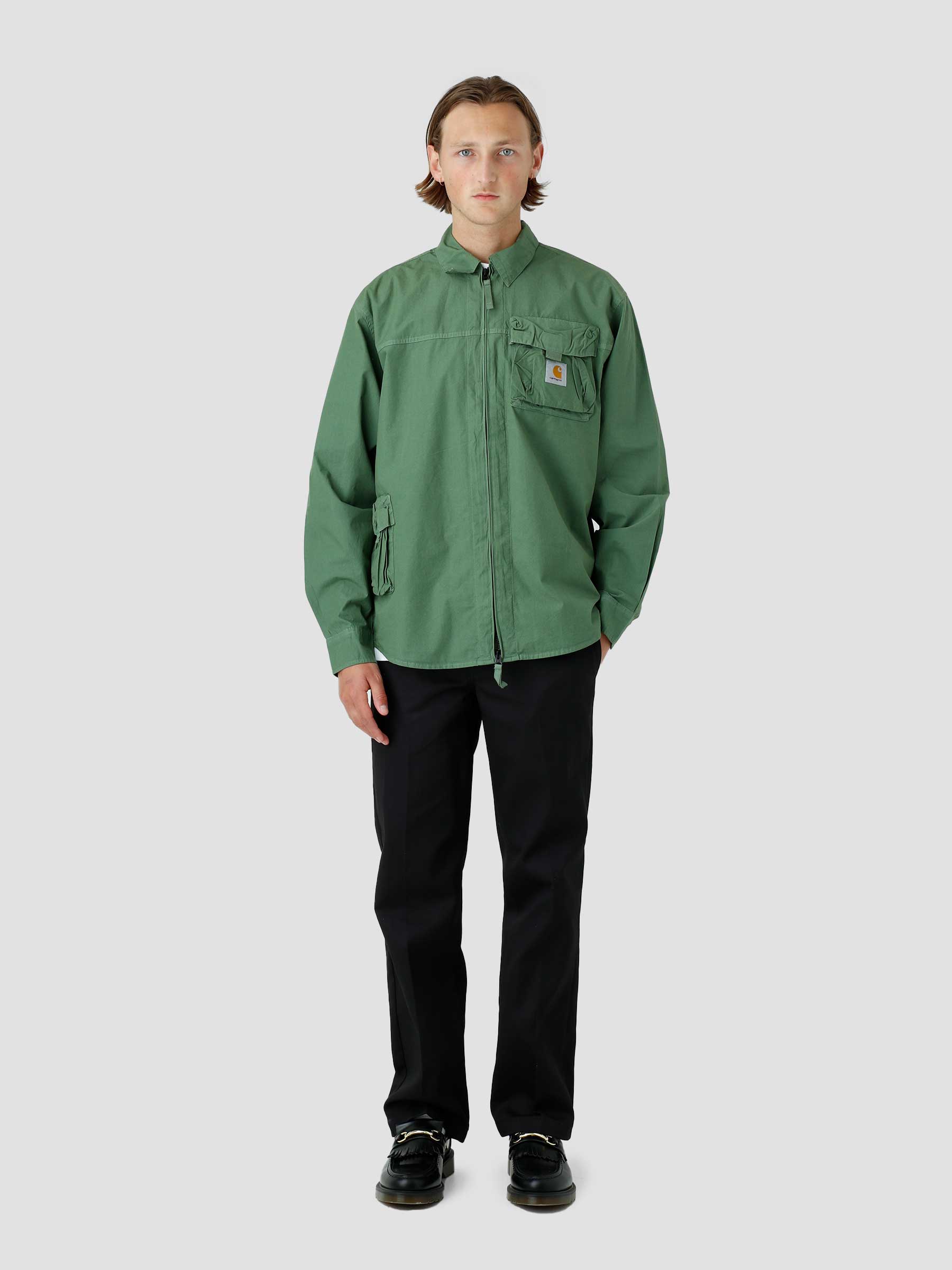 Longsleeve Berm Shirt Dollar Green Garment Dyed I030035-667GD