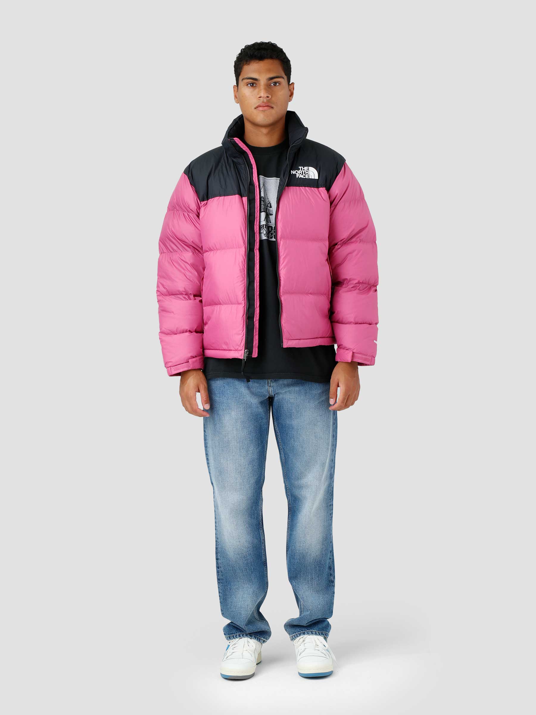 The North Face RETRO NUPTSE JACKET UNISEX Down Jacket Red Violet/lilac